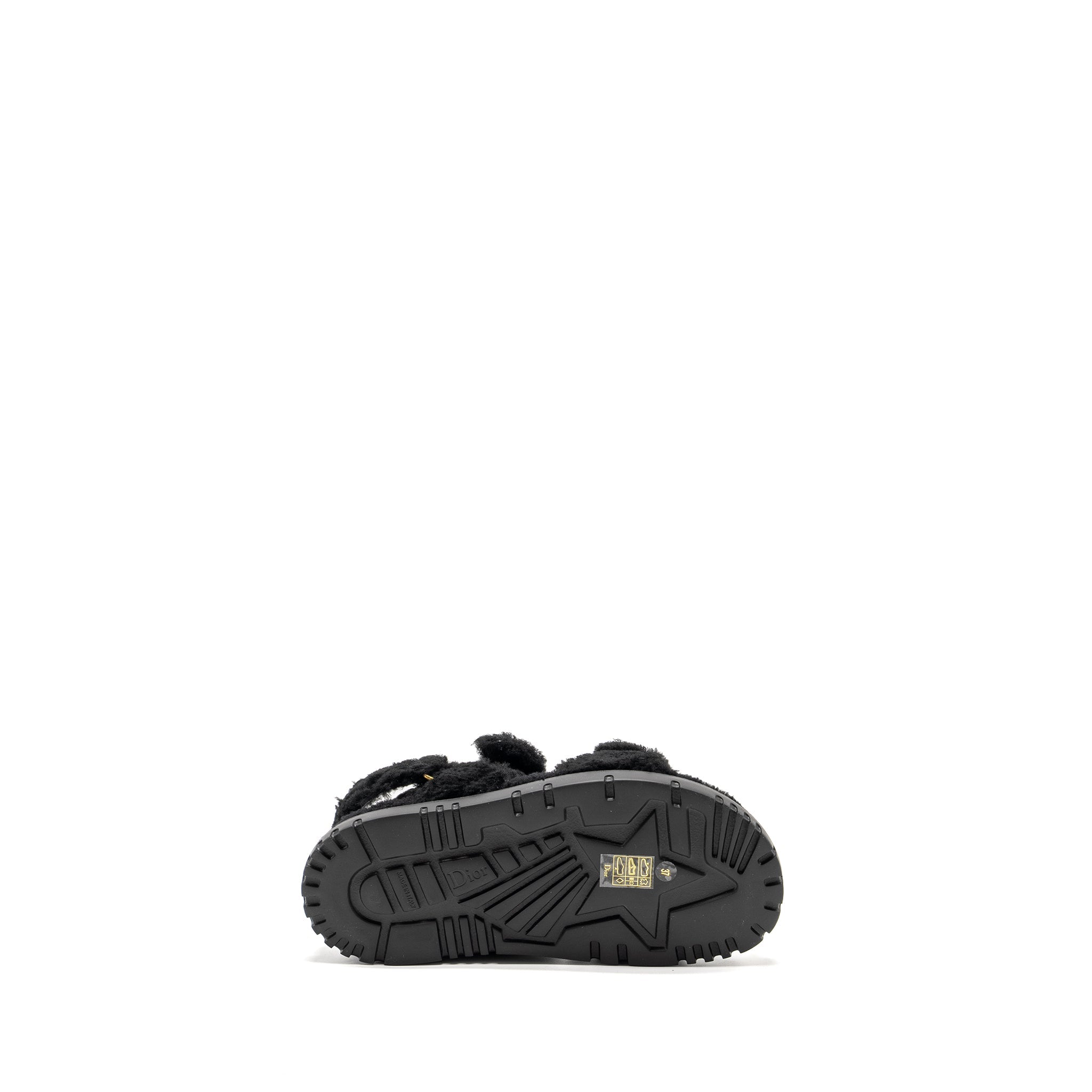 DIOR DIORACT SANDAL SHEARLING/SHEEPSKIN BLACK GHW