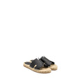 HERMES ANTIGUA ESPADRILLE CALFSKIN BLACK