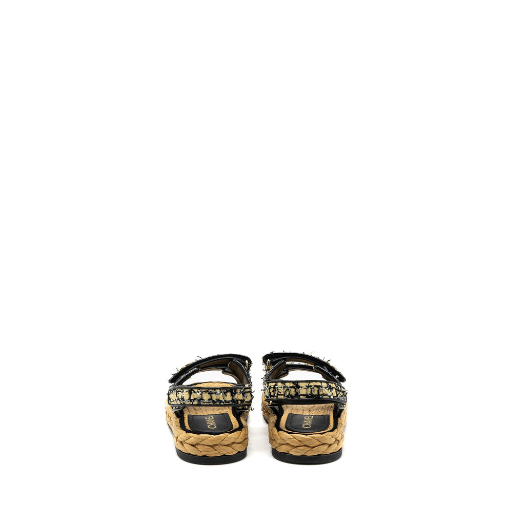 CHANEL DAD SANDALS MULTICOLOUR BLACK HARDWARE