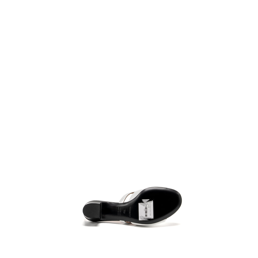 HERMES CANDY SANDAL LEATHER WHITE SHW