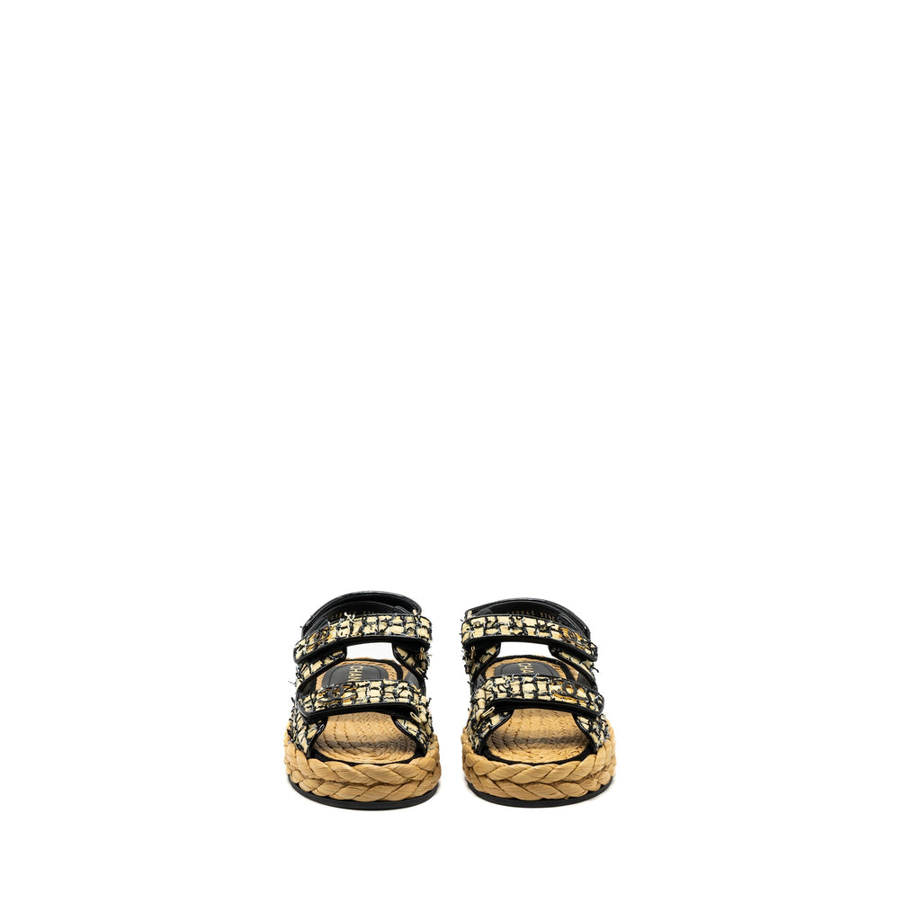 CHANEL DAD SANDALS MULTICOLOUR BLACK HARDWARE