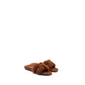 HERMES ORAN SANDAL SHEARLING DARK BROWN