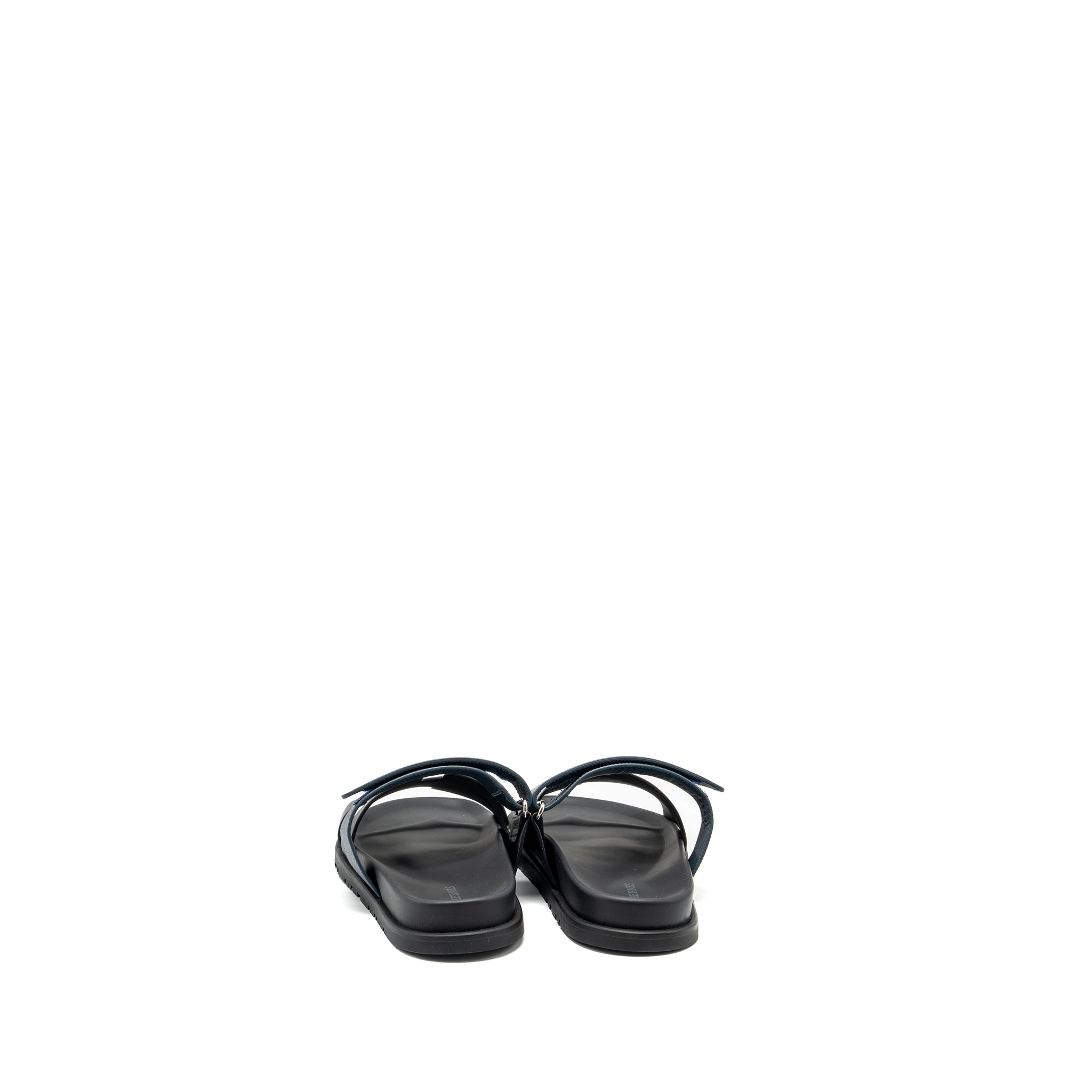 HERMES CHYPRE SANDALS BLACK/BLUE