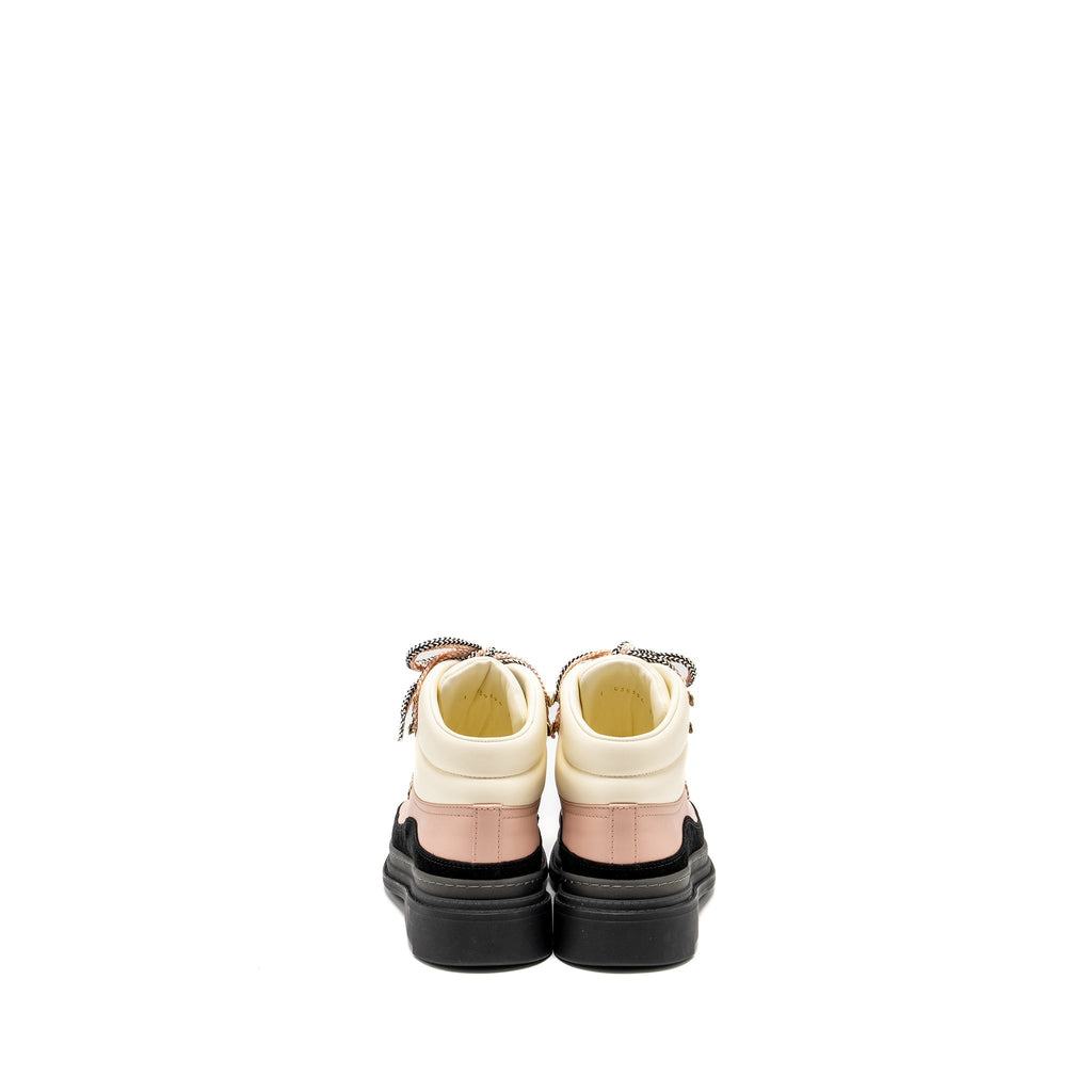 CHANEL ANKLE BOOKTS MULTICOLOR CREAM / PINK / BLACK