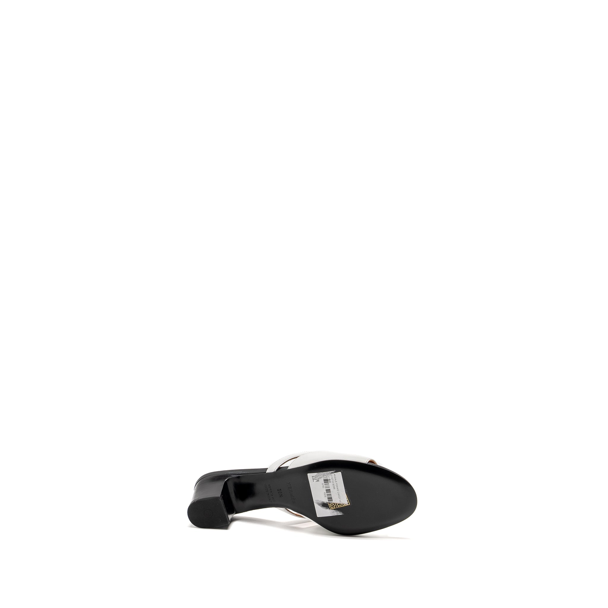 HERMES CANDY SANDAL LEATHER WHITE SHW