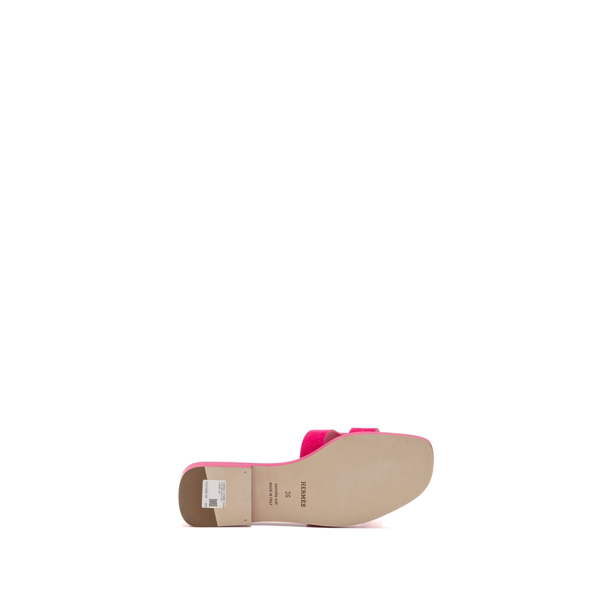 HERMES ORAN SANDALS LEATHER PINK