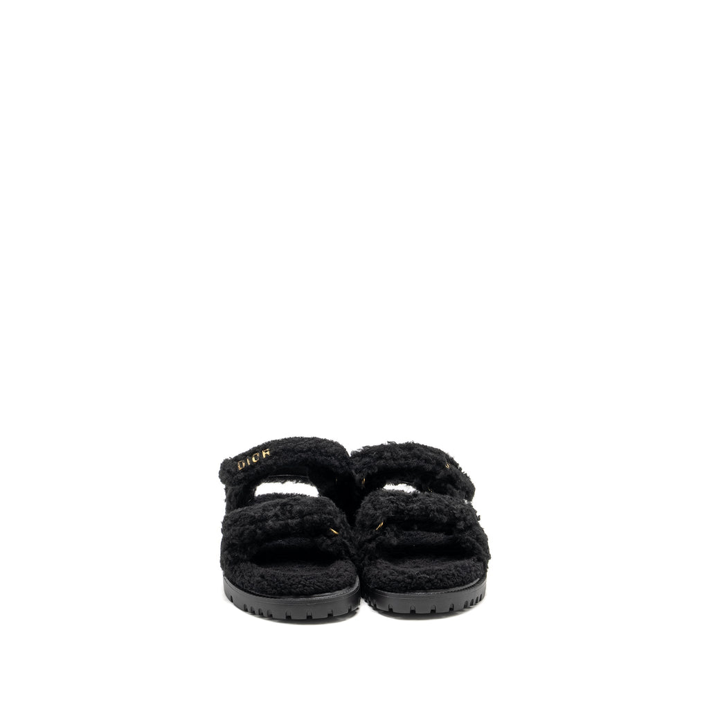 DIOR DIORACT SANDAL SHEARLING/SHEEPSKIN BLACK GHW