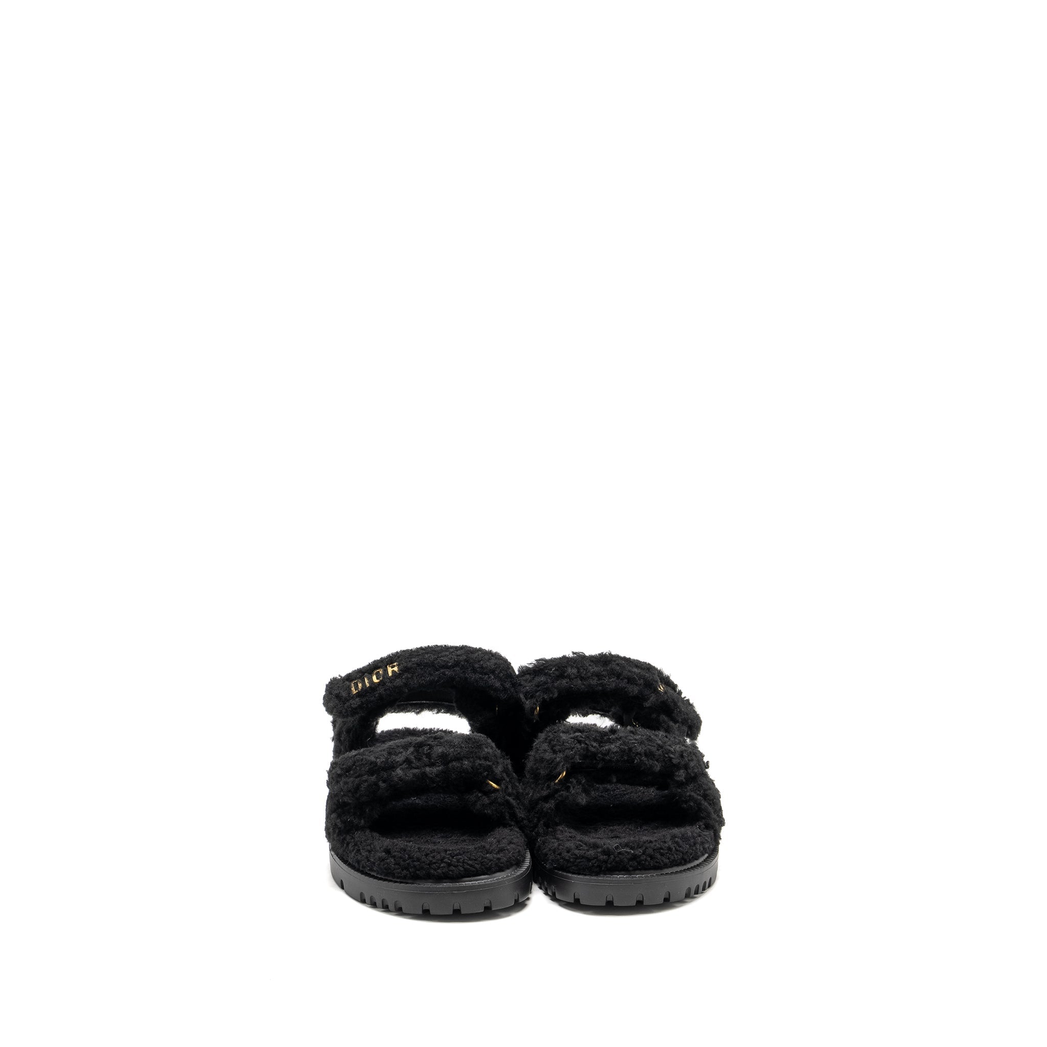 DIOR DIORACT SANDAL SHEARLING/SHEEPSKIN BLACK GHW