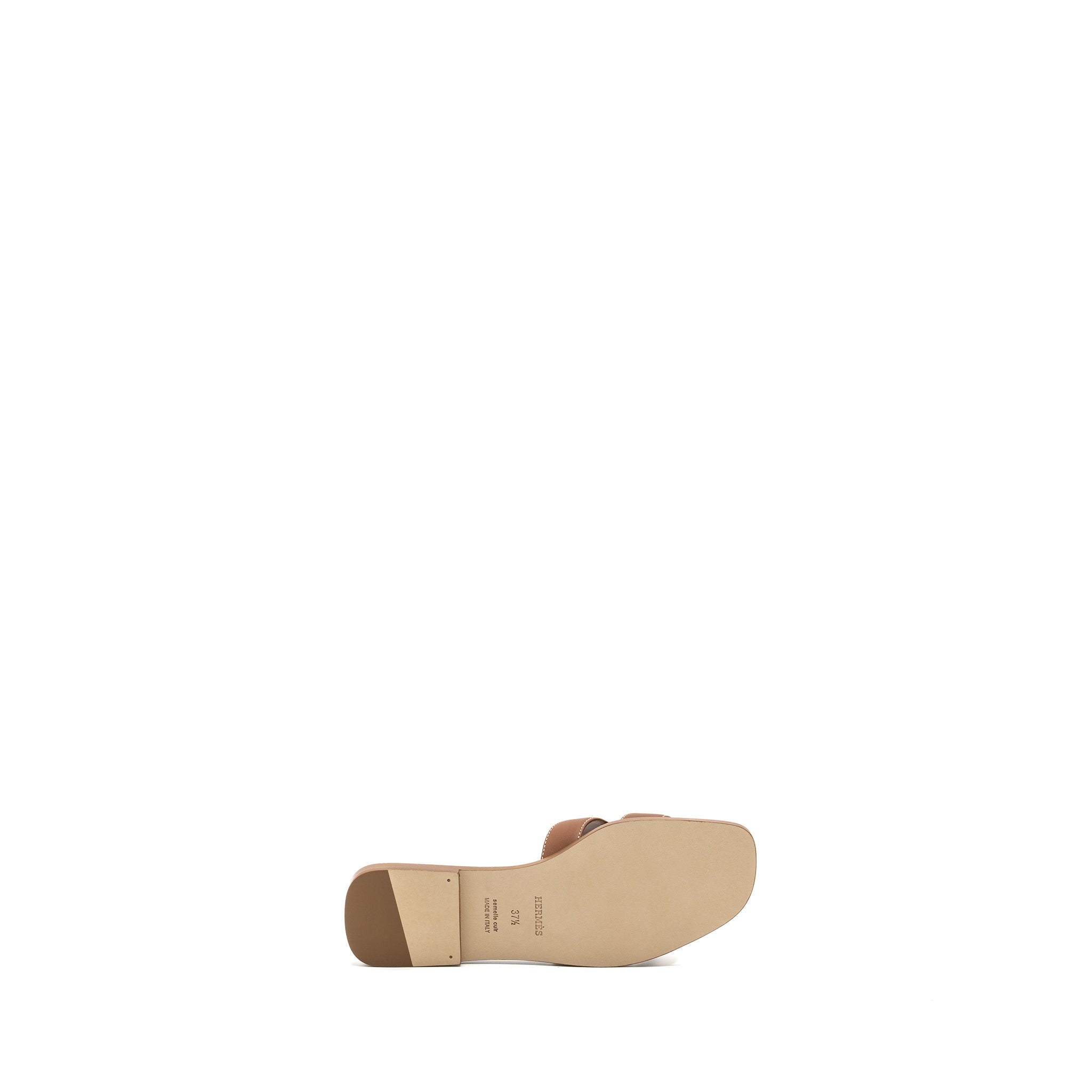 HERMES ORAN SANDALS BOX CALFSKIN GOLD