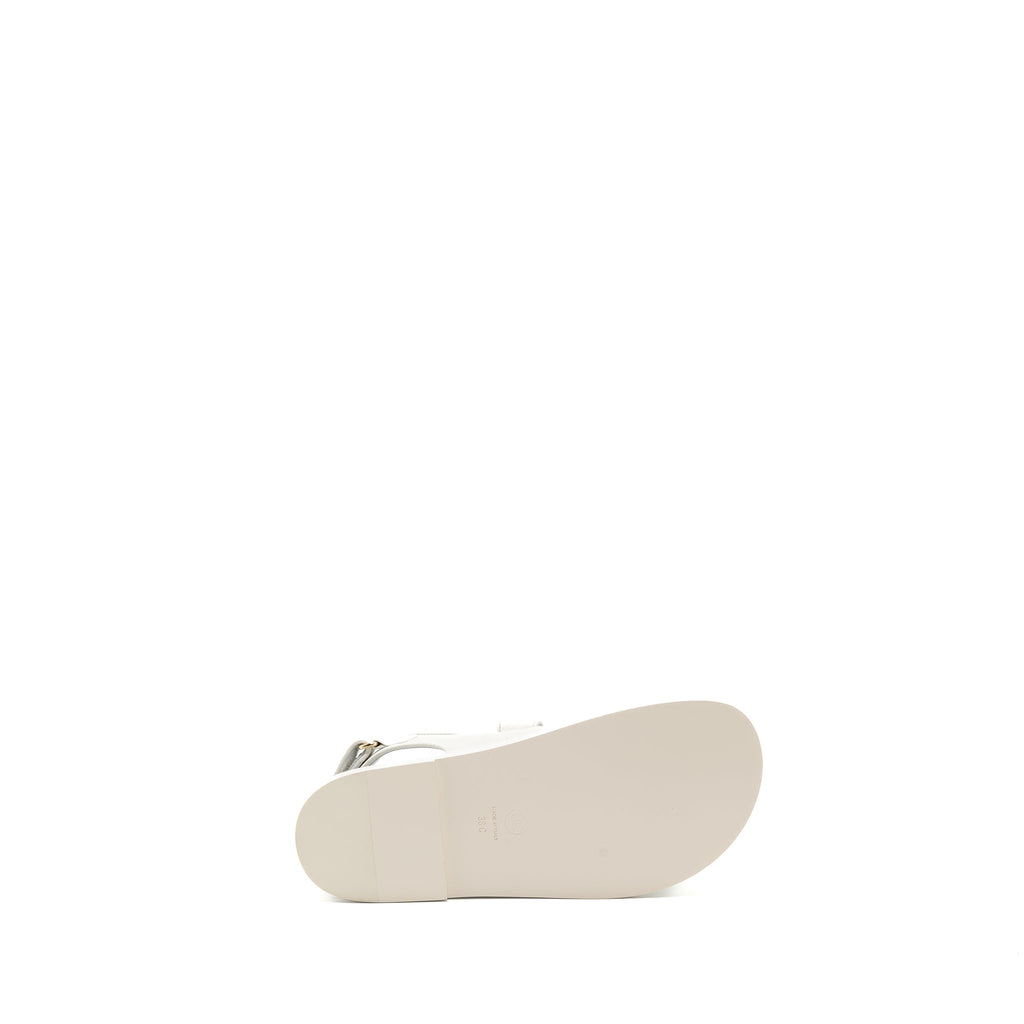 CHANEL DAD SANDALS CAVIAR WHITE LGHW