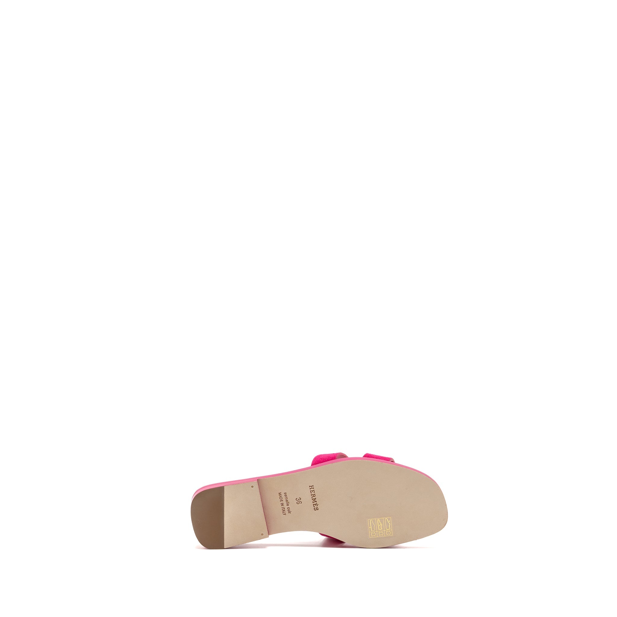 HERMES ORAN SANDALS LEATHER PINK