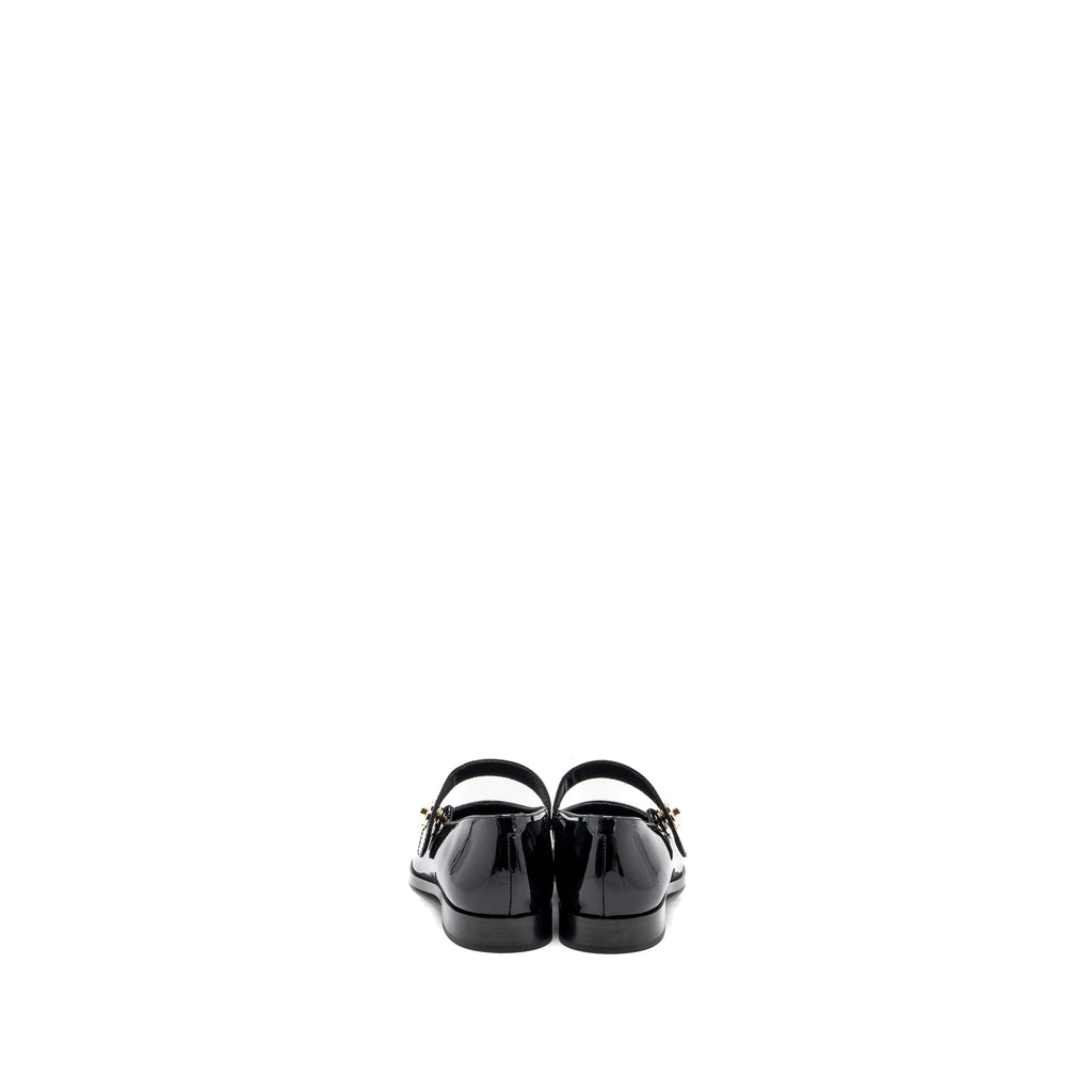 CHANEL MARY JANES PATENT CALFSKIN BLACK LGHW