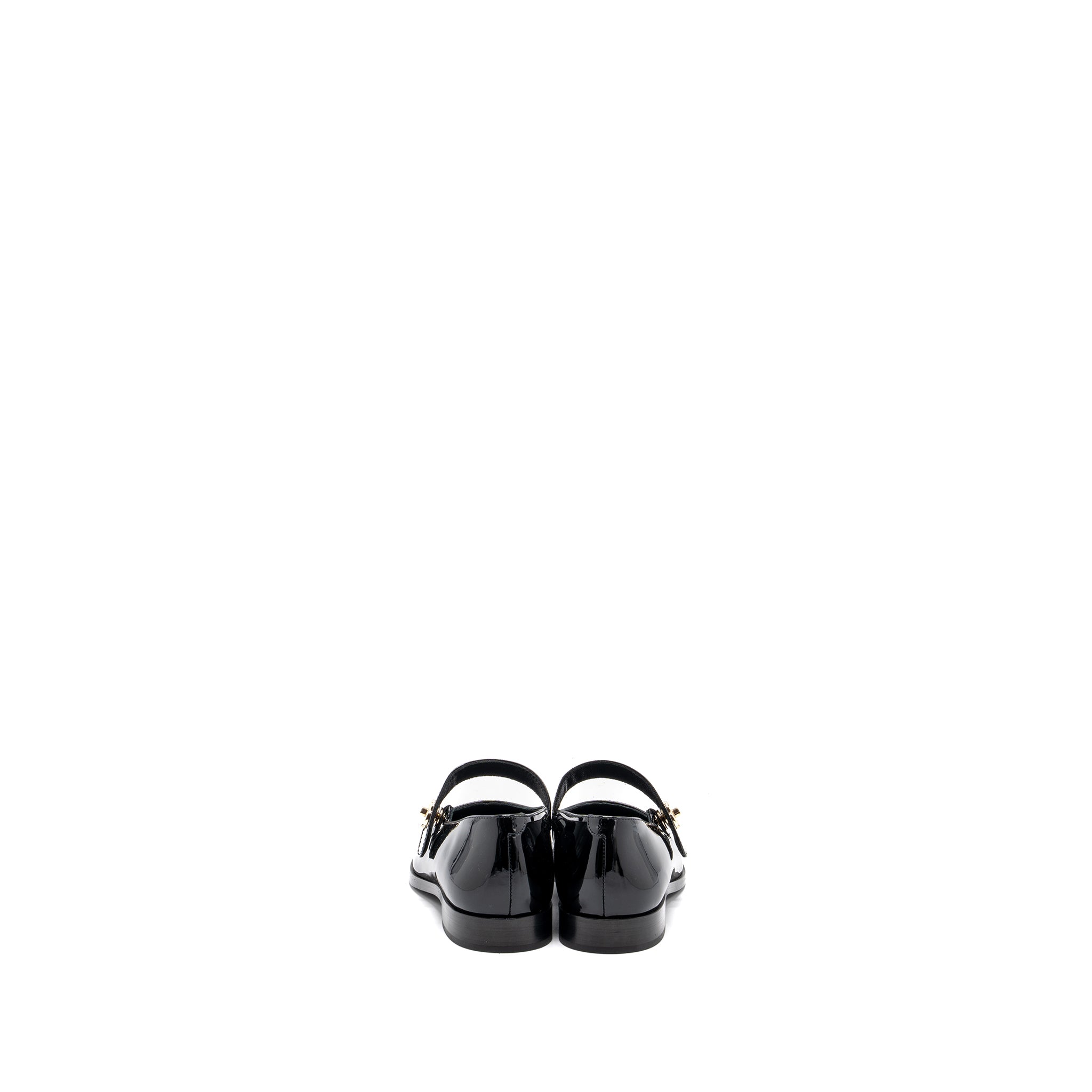 CHANEL MARY JANES PATENT CALFSKIN BLACK LGHW