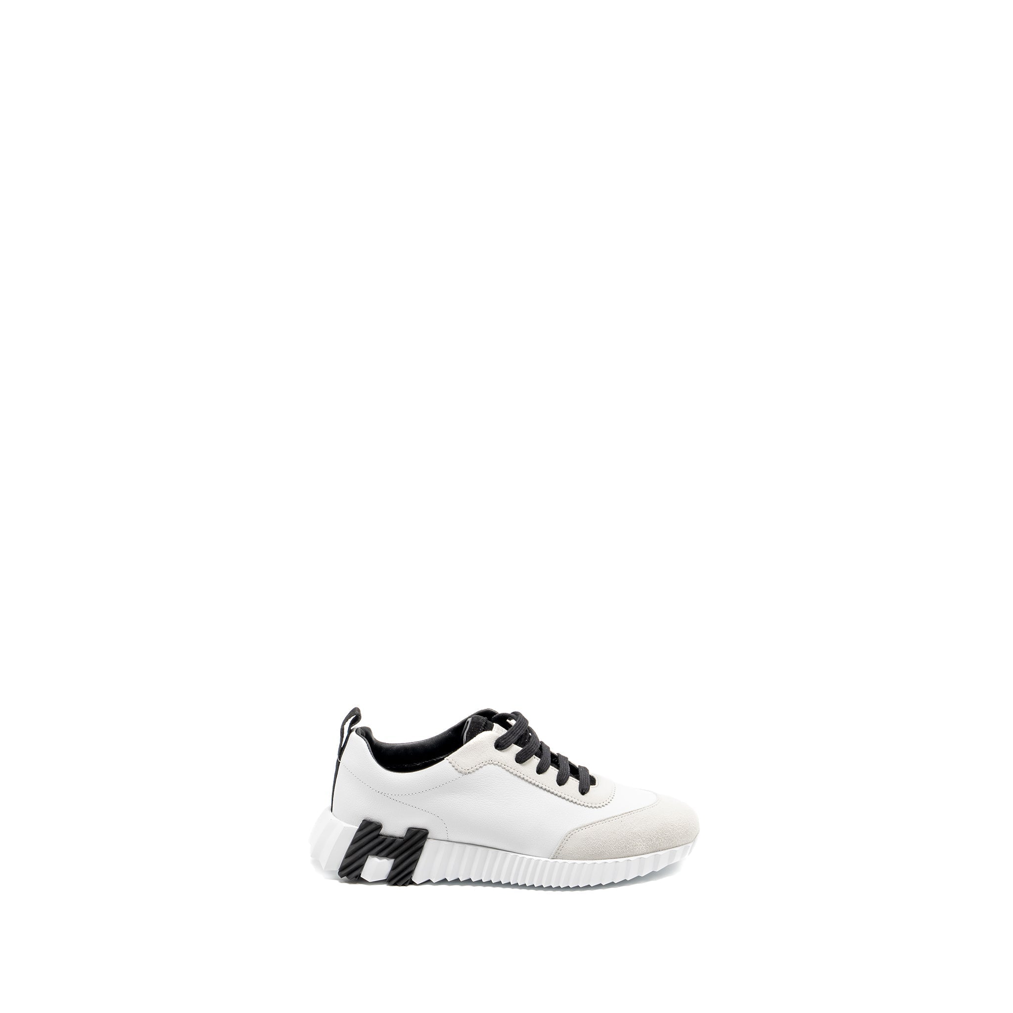 HERMES BOUNCING SNEAKERS LEATHER BLANC / NOIR