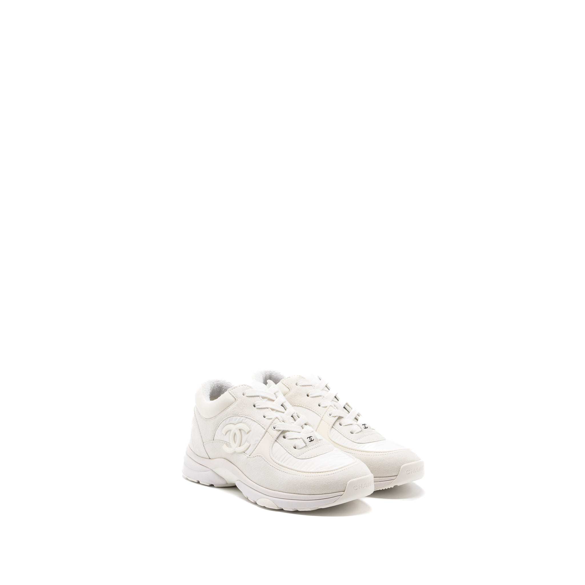 CHANEL CC LOGO TRAINER WHITE