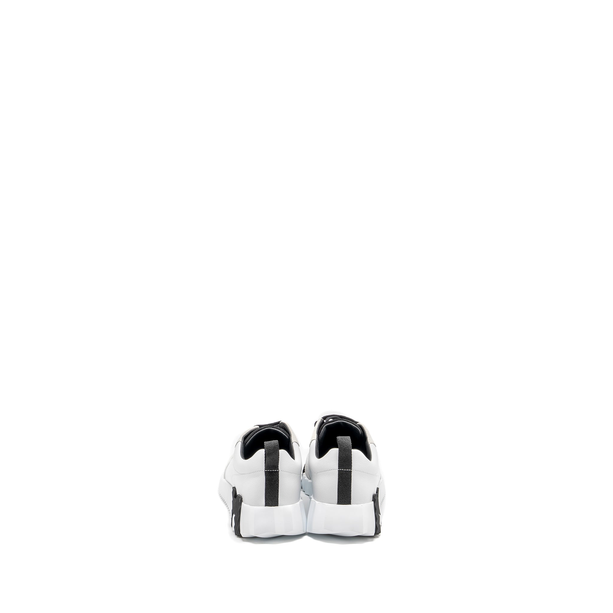 HERMES BOUNCING SNEAKERS LEATHER BLANC / NOIR