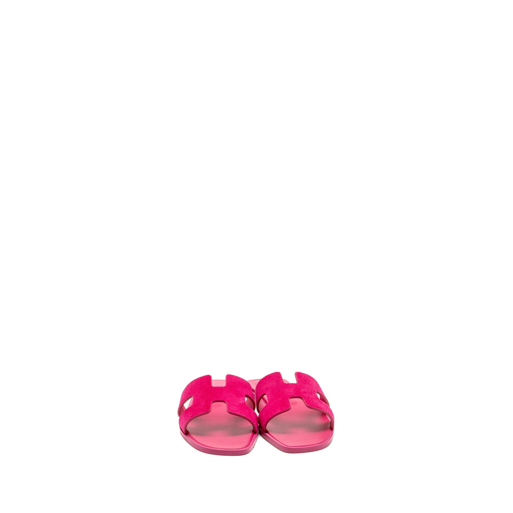 HERMES ORAN SANDALS LEATHER PINK