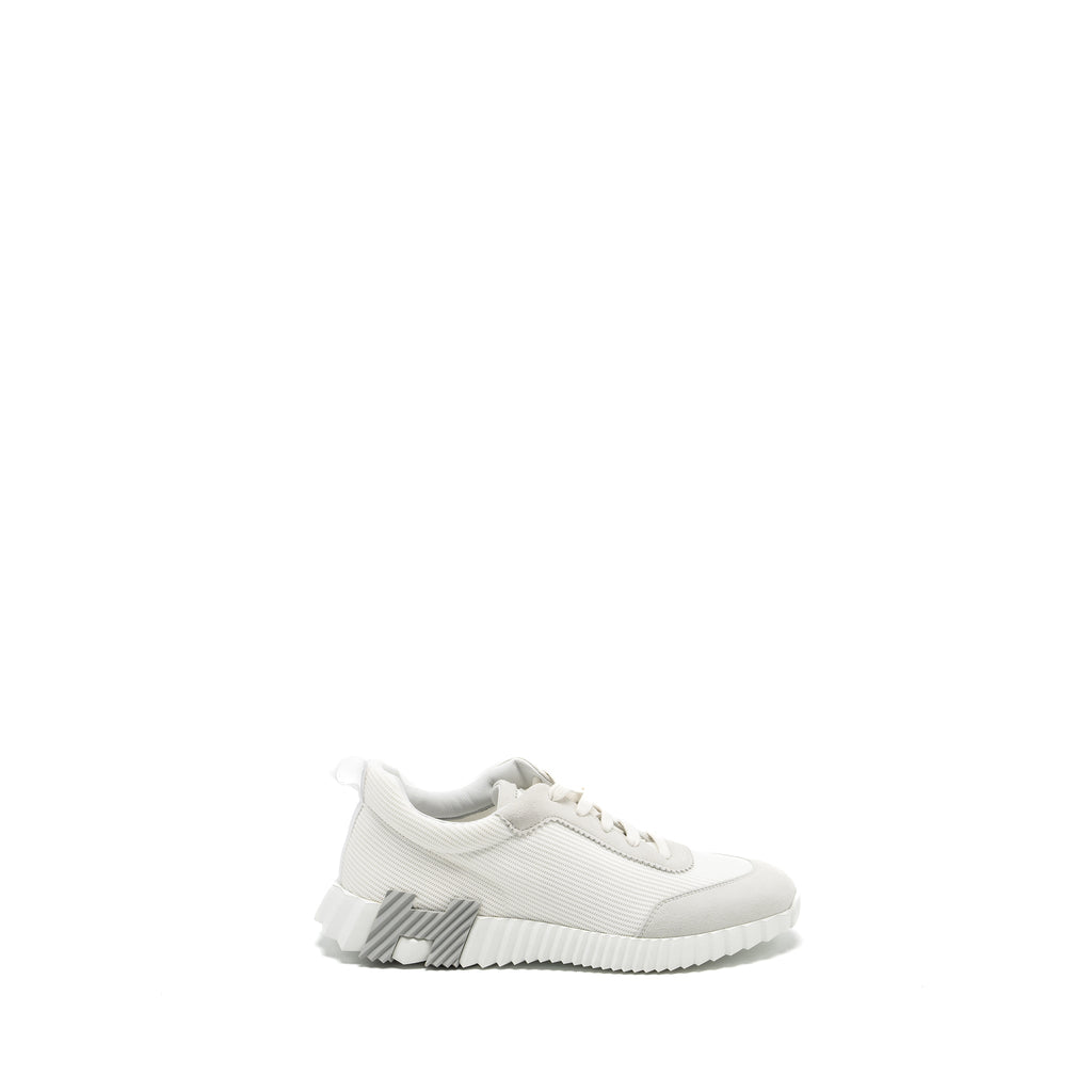 HERMES HOMME BOUNCING SNEAKER MESH/VELOURS WHITE