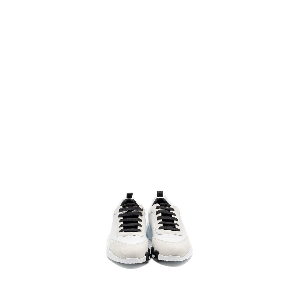 HERMES BOUNCING SNEAKERS LEATHER BLANC / NOIR