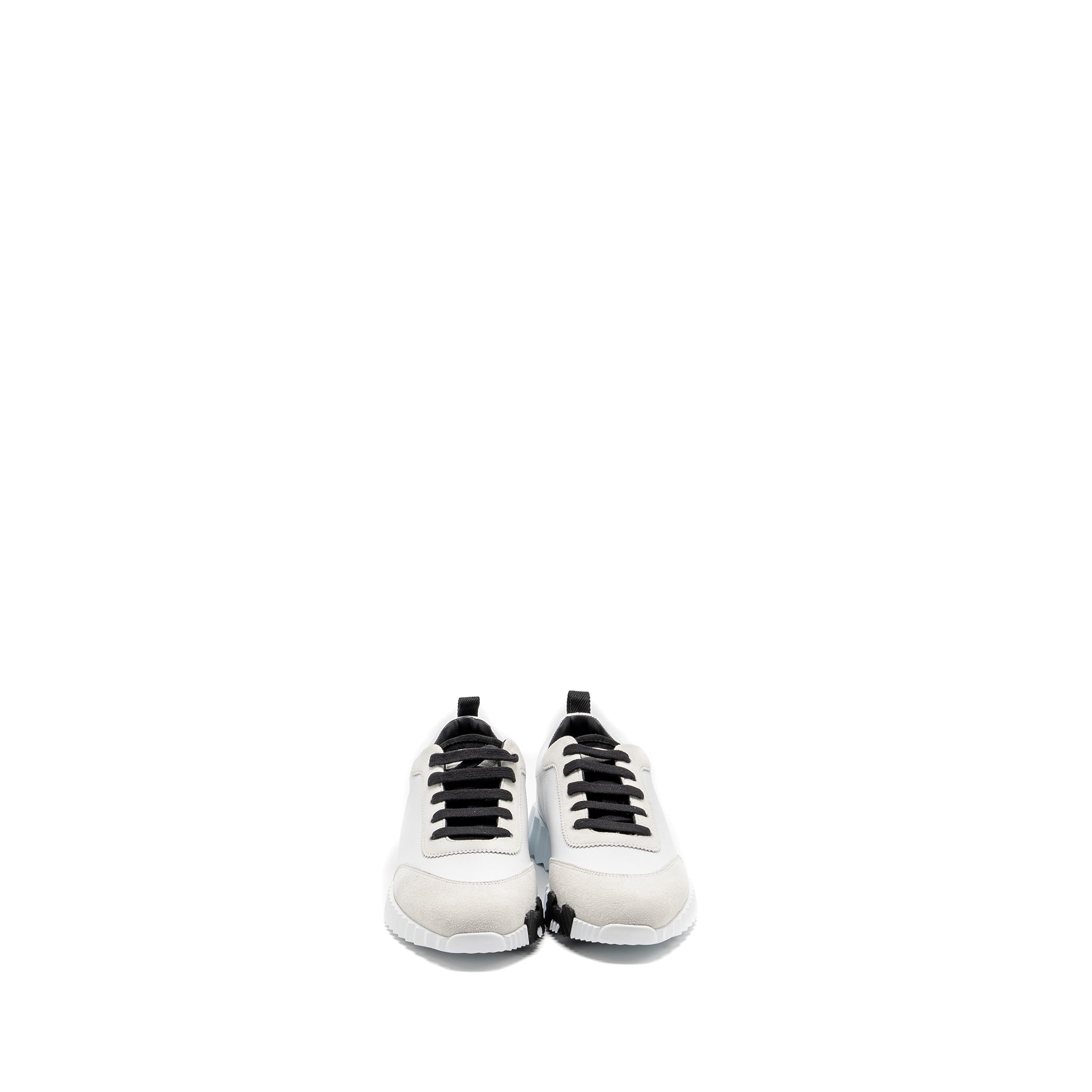 HERMES BOUNCING SNEAKERS LEATHER BLANC / NOIR