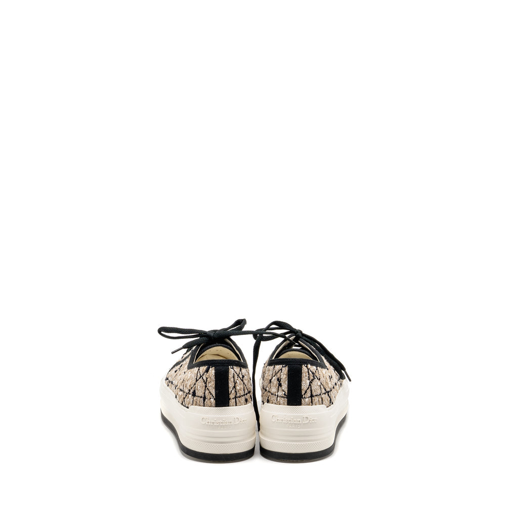 DIOR WALK’N’DIOR PLATFORM SNEAKER TWEED/LEATHER BEIGE/BLACK