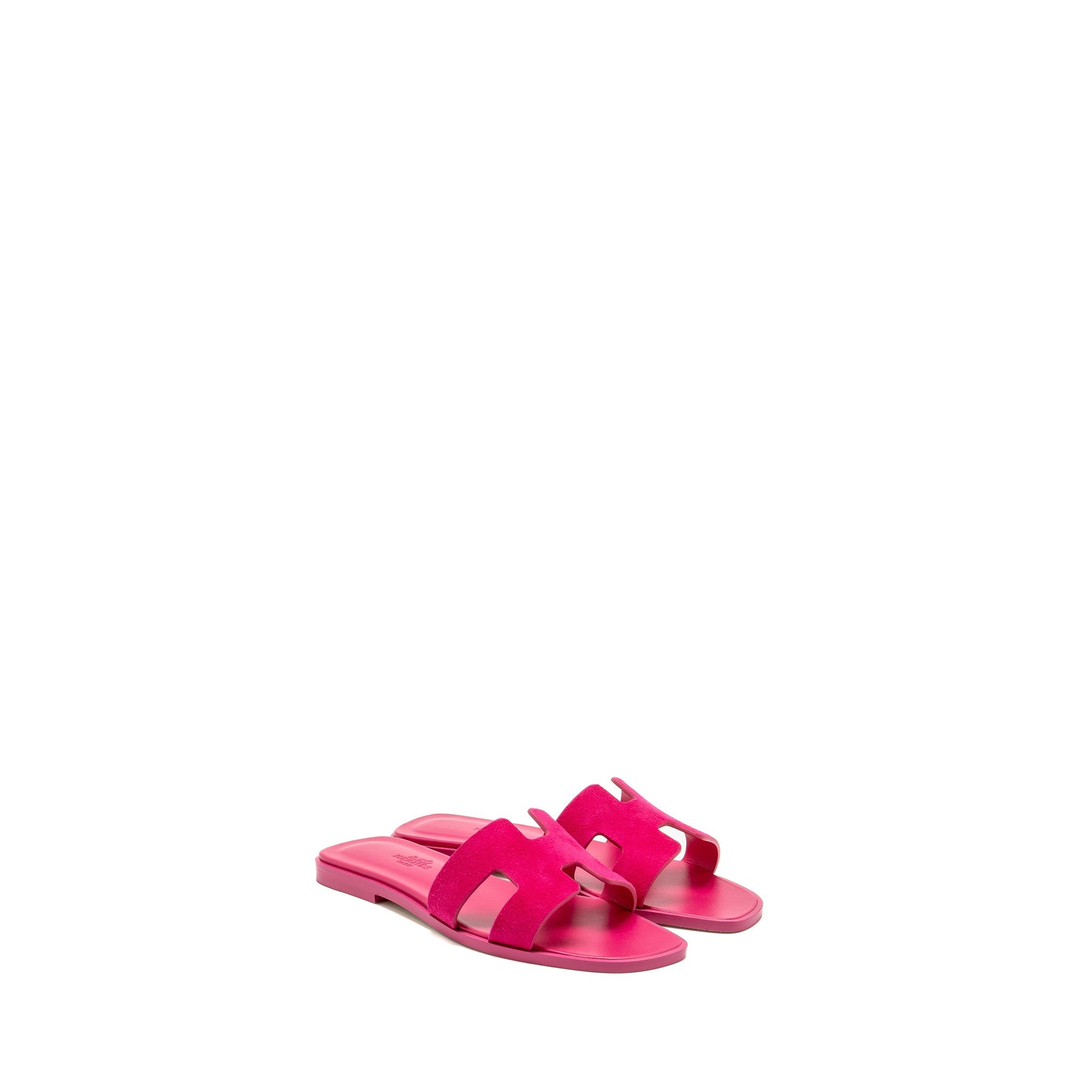 HERMES ORAN SANDALS LEATHER PINK
