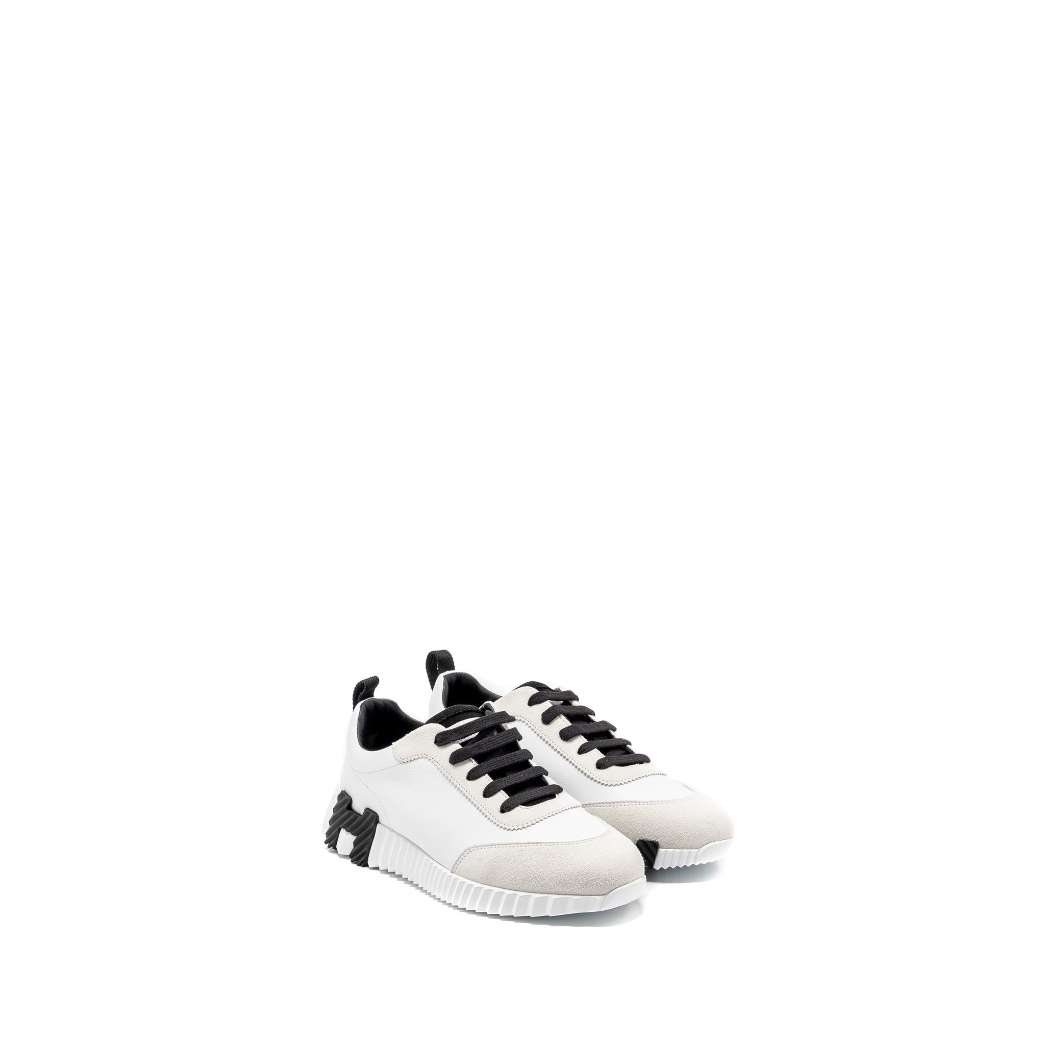 HERMES BOUNCING SNEAKERS LEATHER BLANC / NOIR