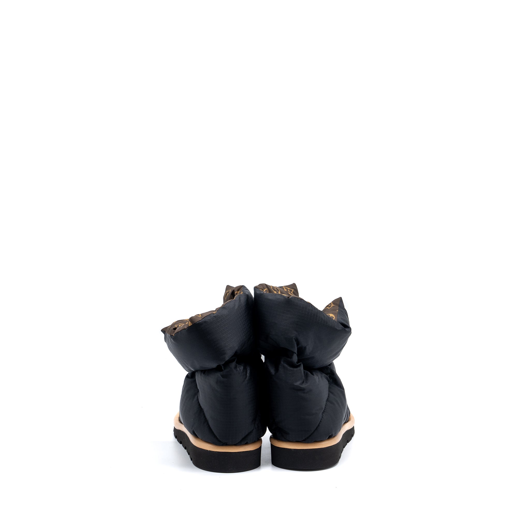 LOUIS VUITTON PILLOW COMFORT ANKLE BOOTS NYLON MONOGRAM/BLACK