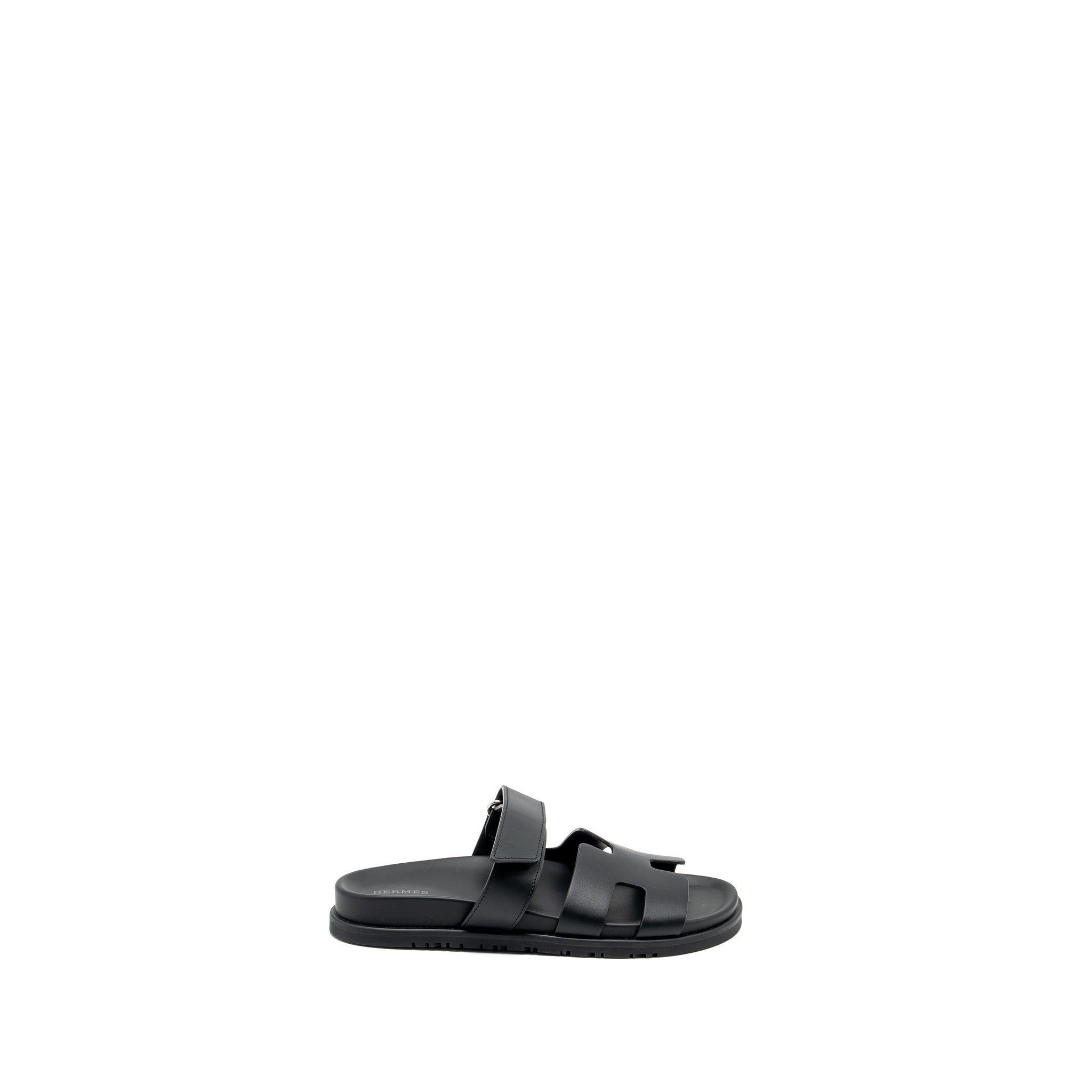 HERMES CHYPRE SANDALS BLACK