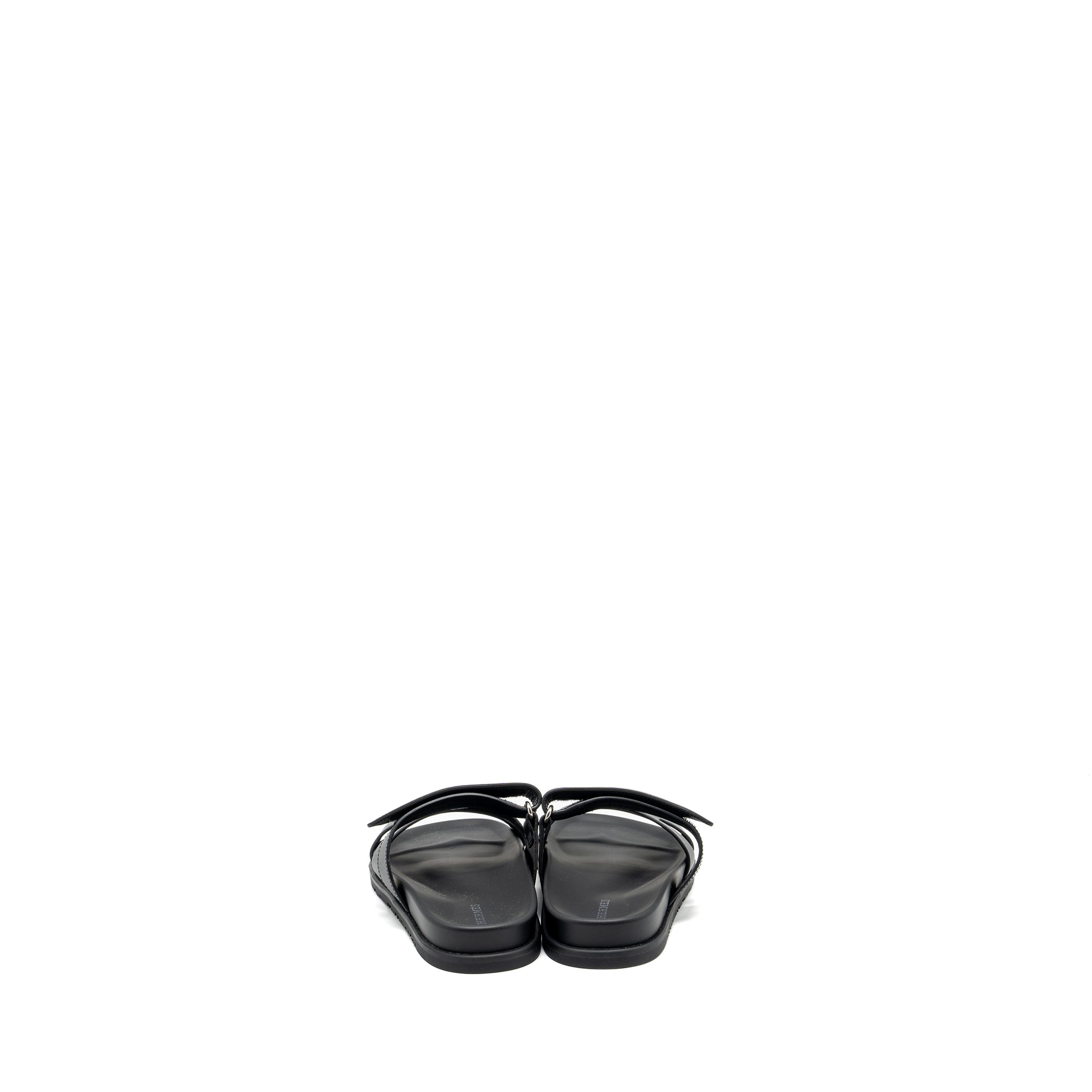 HERMES CHYPRE SANDALS BLACK