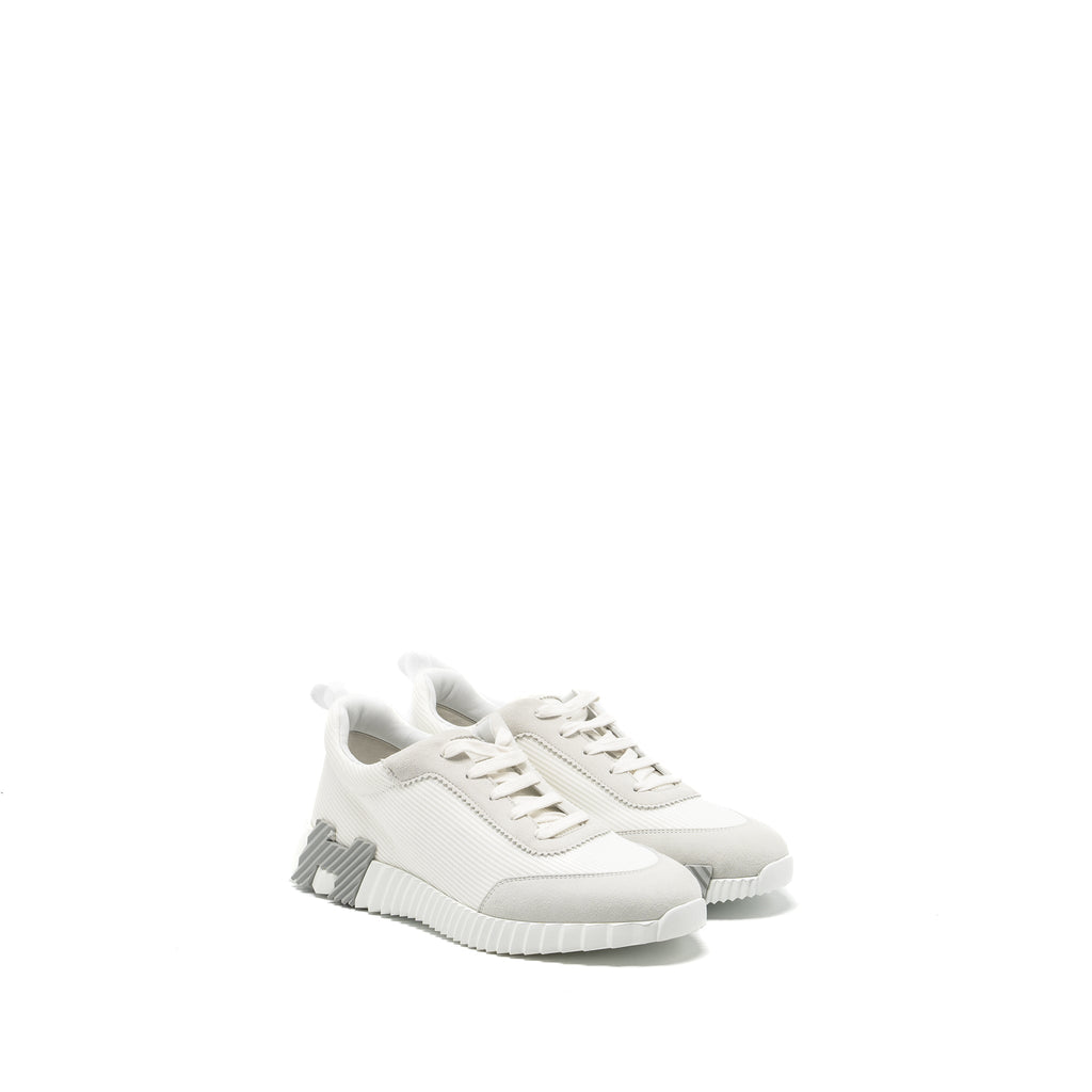 HERMES HOMME BOUNCING SNEAKER MESH/VELOURS WHITE