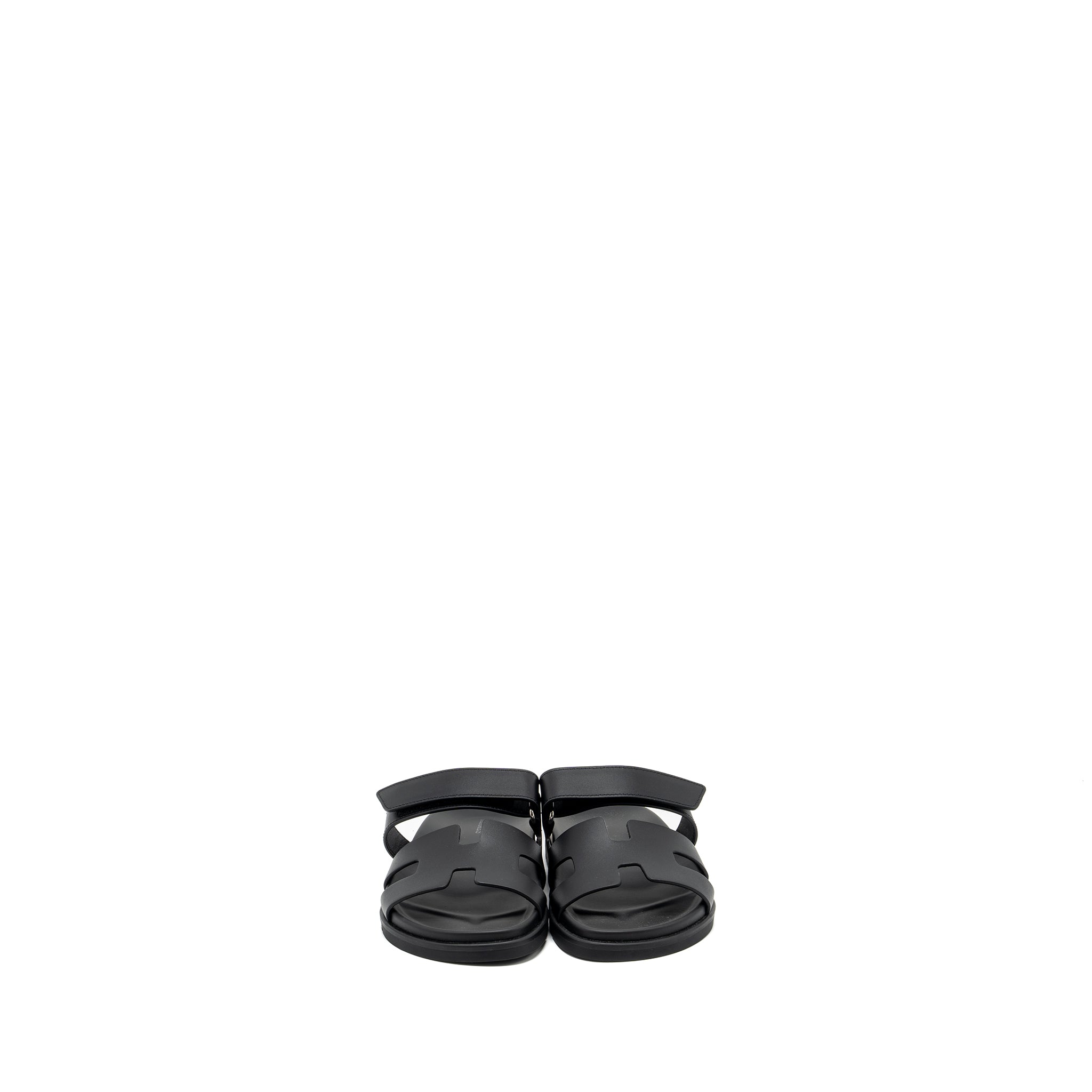 HERMES CHYPRE SANDALS BLACK