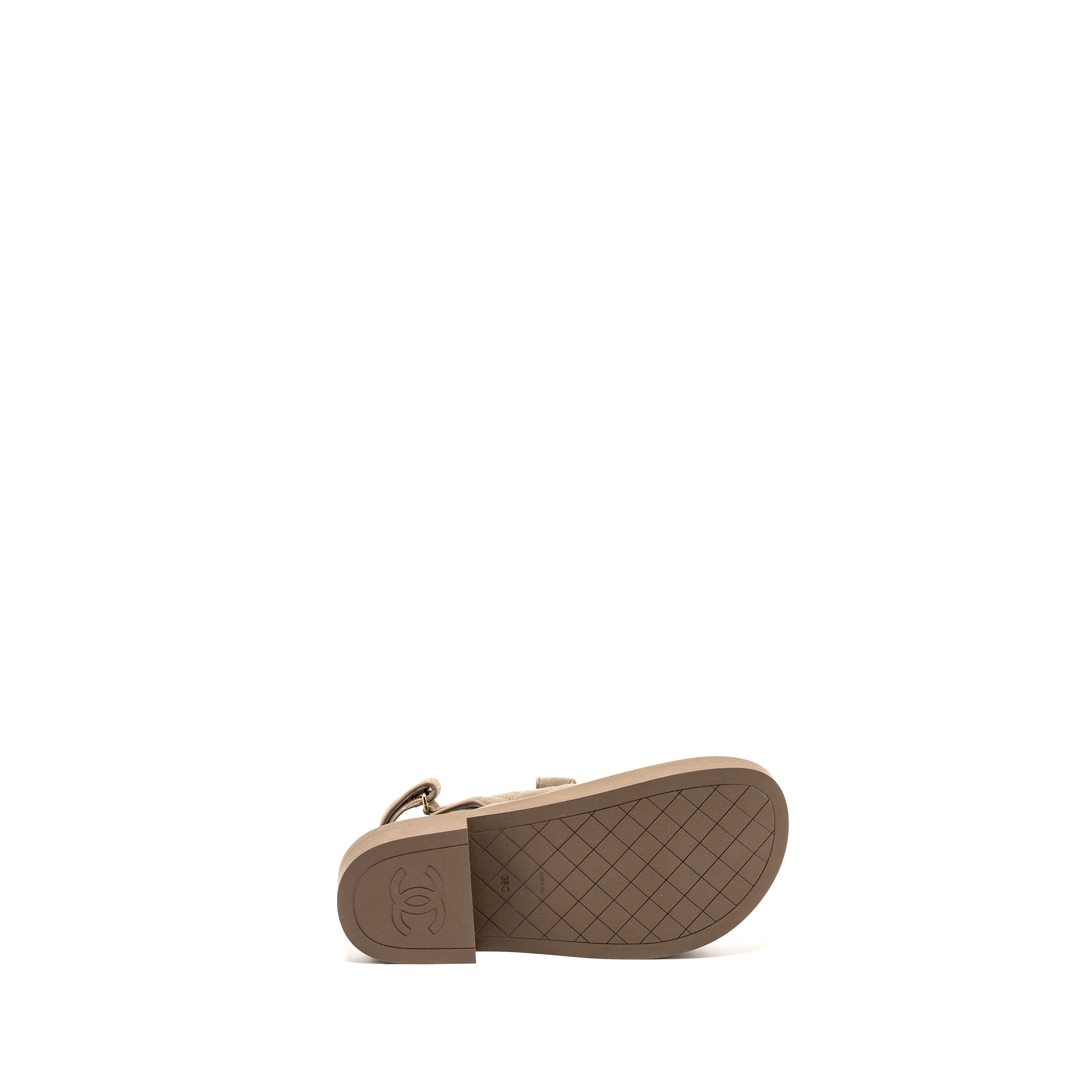 CHANEL 23P DAD SANDALS SUEDE GREY