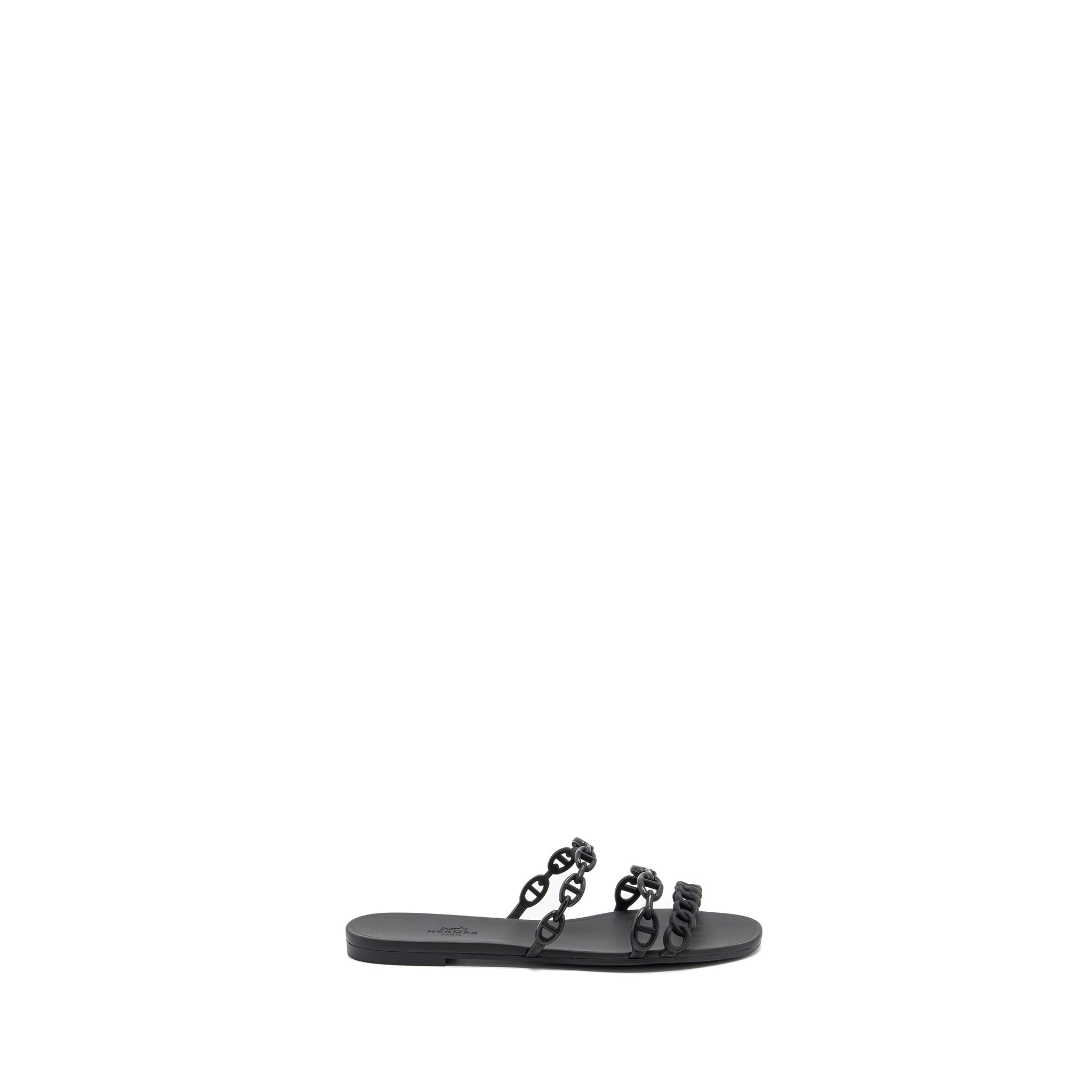 HERMES CHAINE D’ANCRE RIVAGE SANDALS BLACK