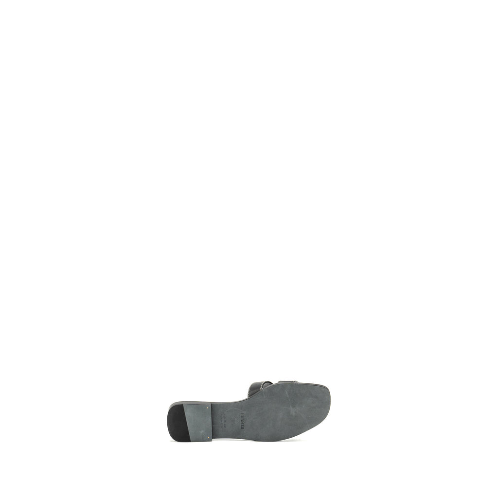 HERMES ORAN SANDAL BLACK
