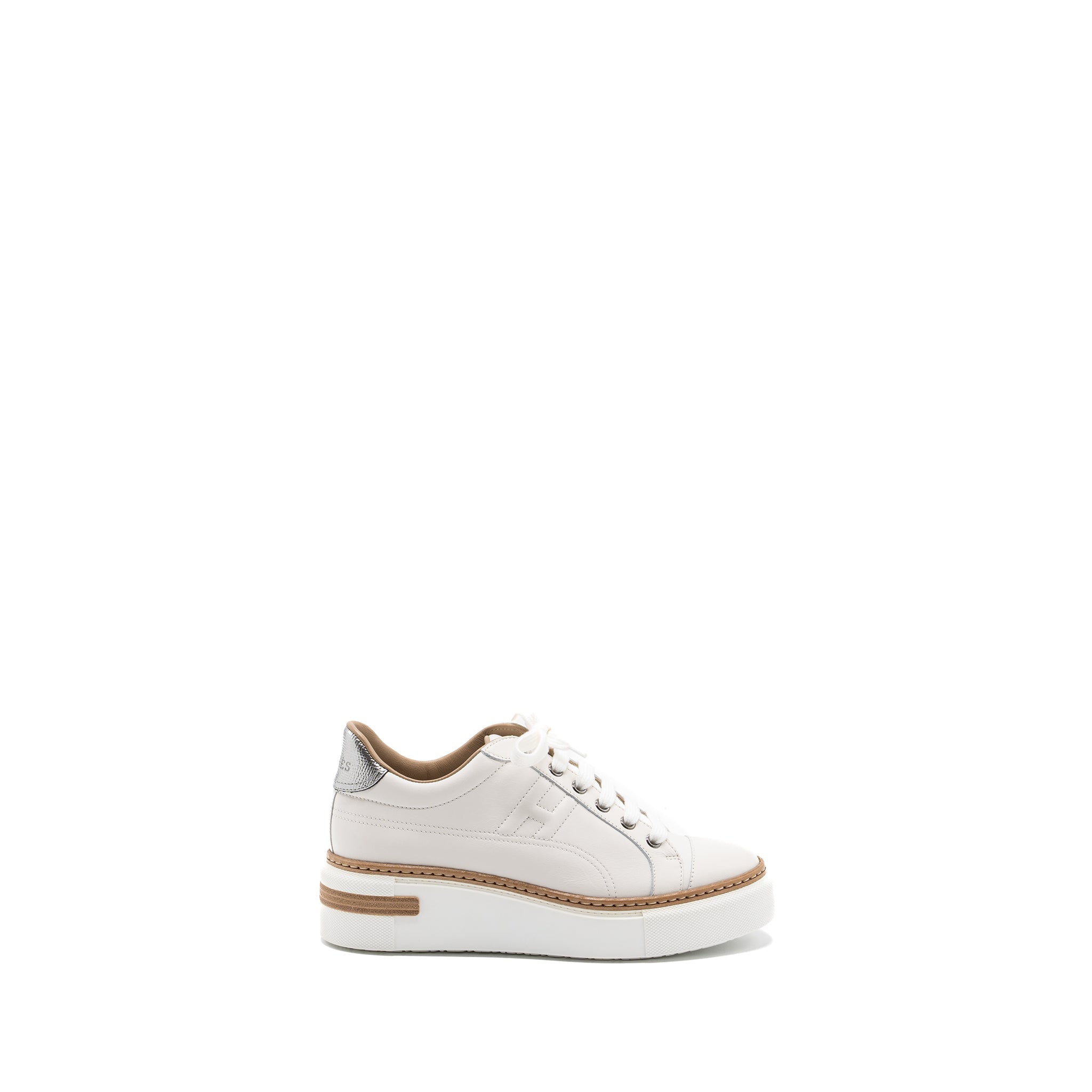 HERMES FEMME POLO SNEAKERS WHITE/ ARGENT