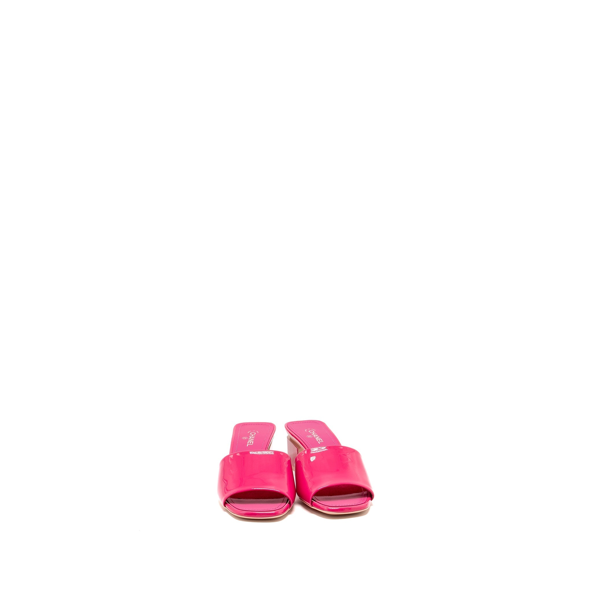 CHANEL SANDALS PATENT PINK