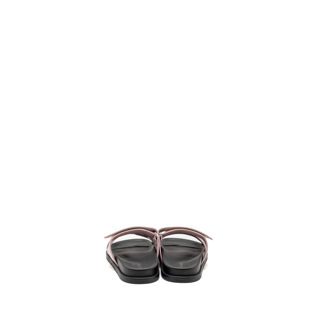 HERMES CHYPRE SANDALS CALFSKIN ROSE CANCAN