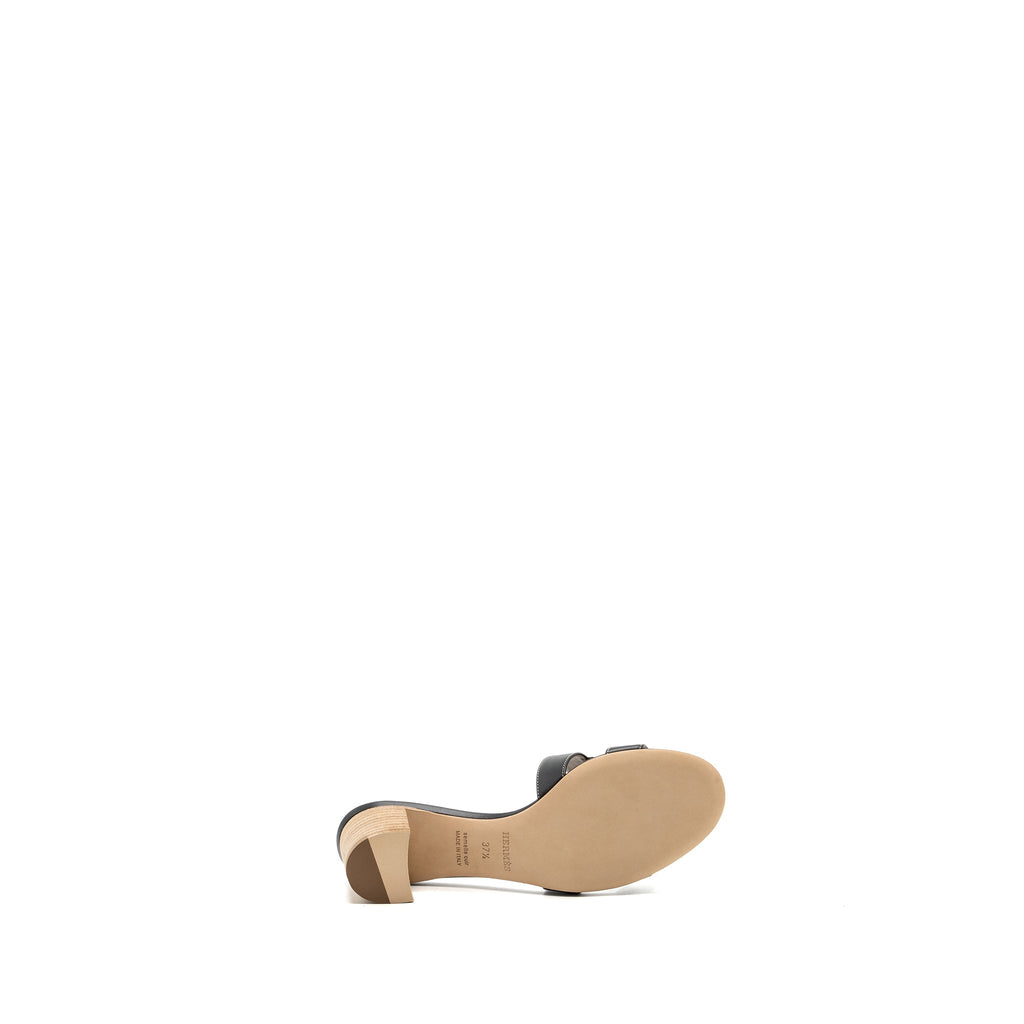 HERMES OASIS SANDALS BOX CALFSKIN BLACK