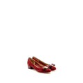 SALVATORE FERRAGAMO MY MUSE SUEDE/PATENT RED GHW