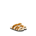 HERMES CHYPRE SANDAL SUEDE GOATSKIN/SHEARLING BEIGE DOREEN/ECRU