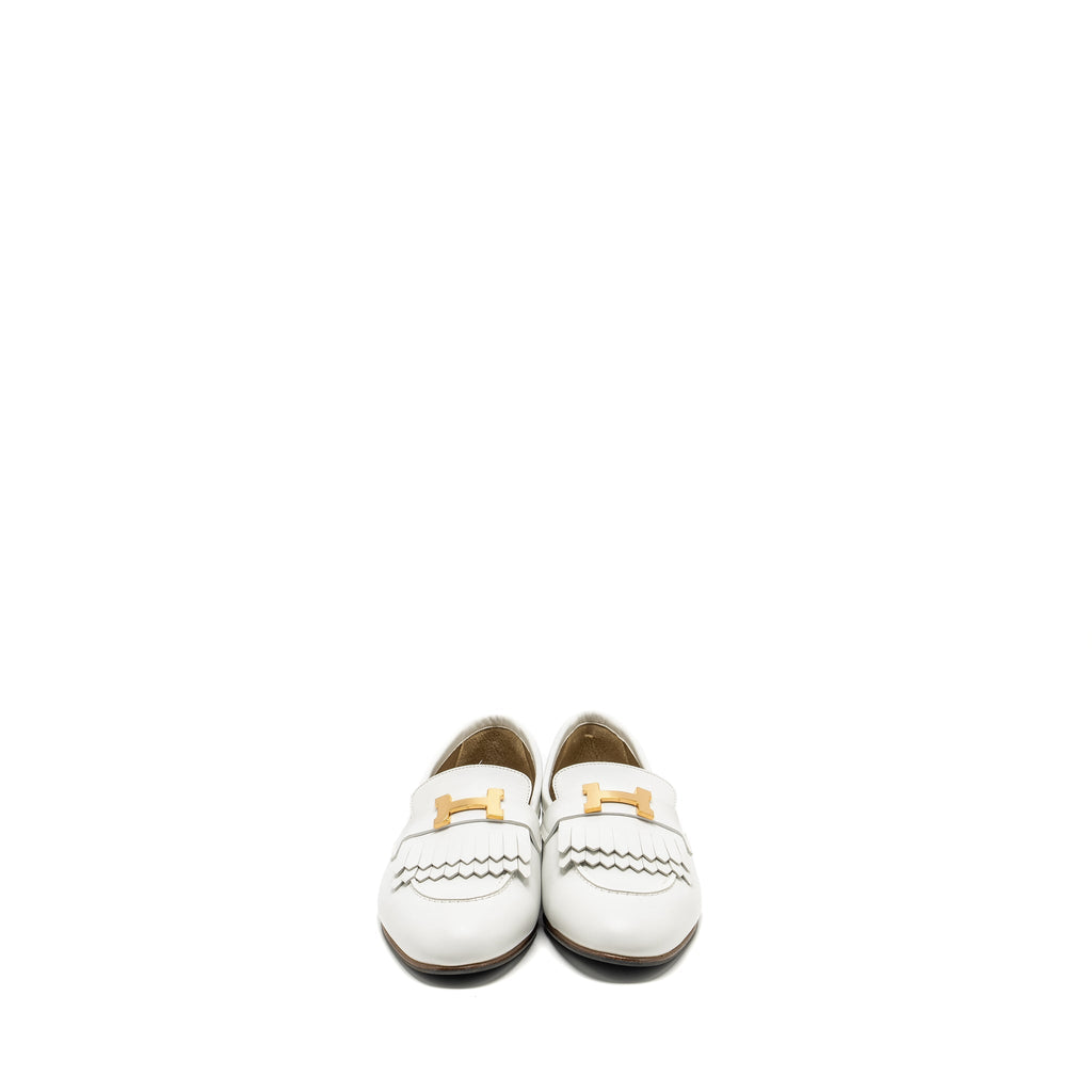 HERMES MOCCASIN ROYAL LOAFER WHITE RGHW