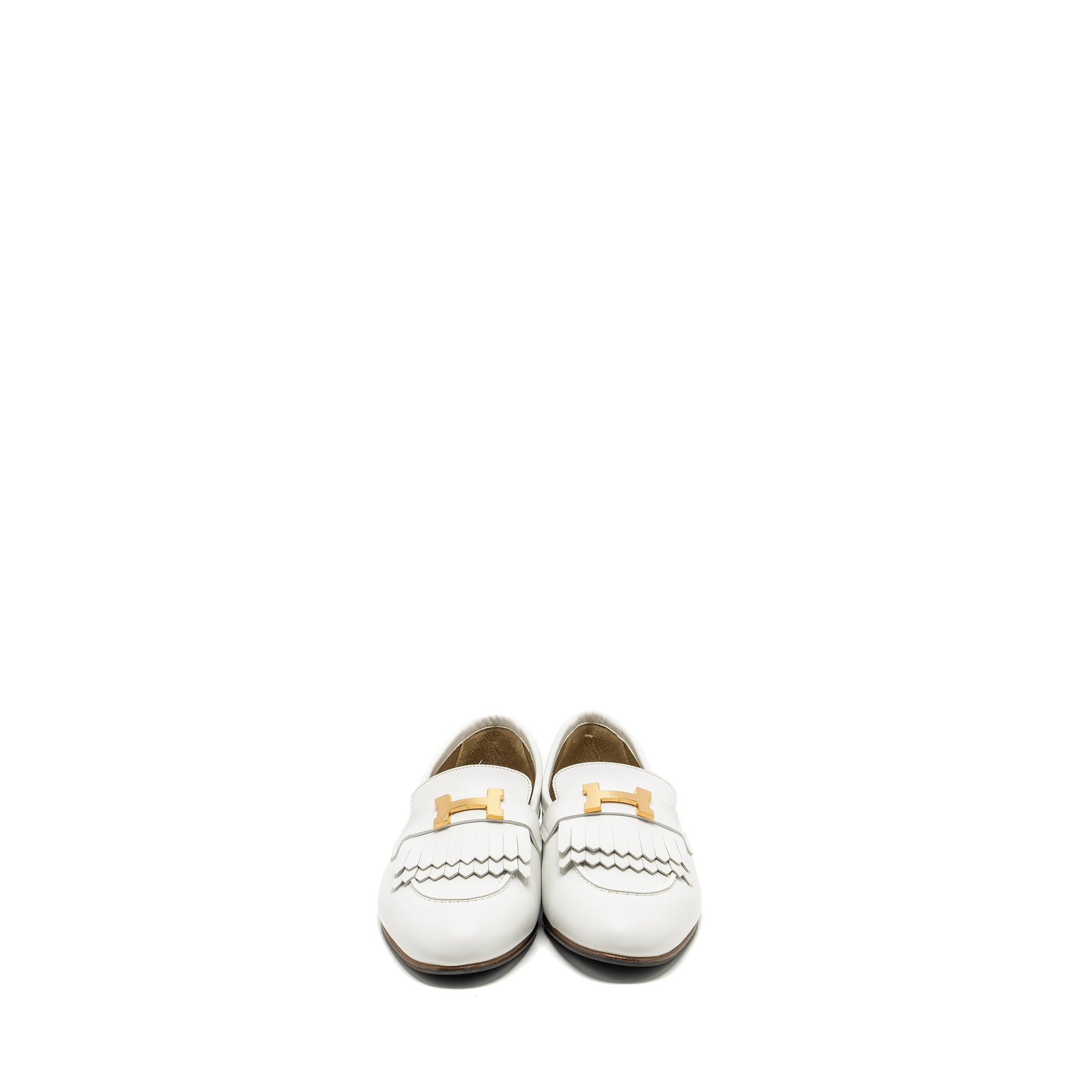 HERMES MOCCASIN ROYAL LOAFER WHITE RGHW