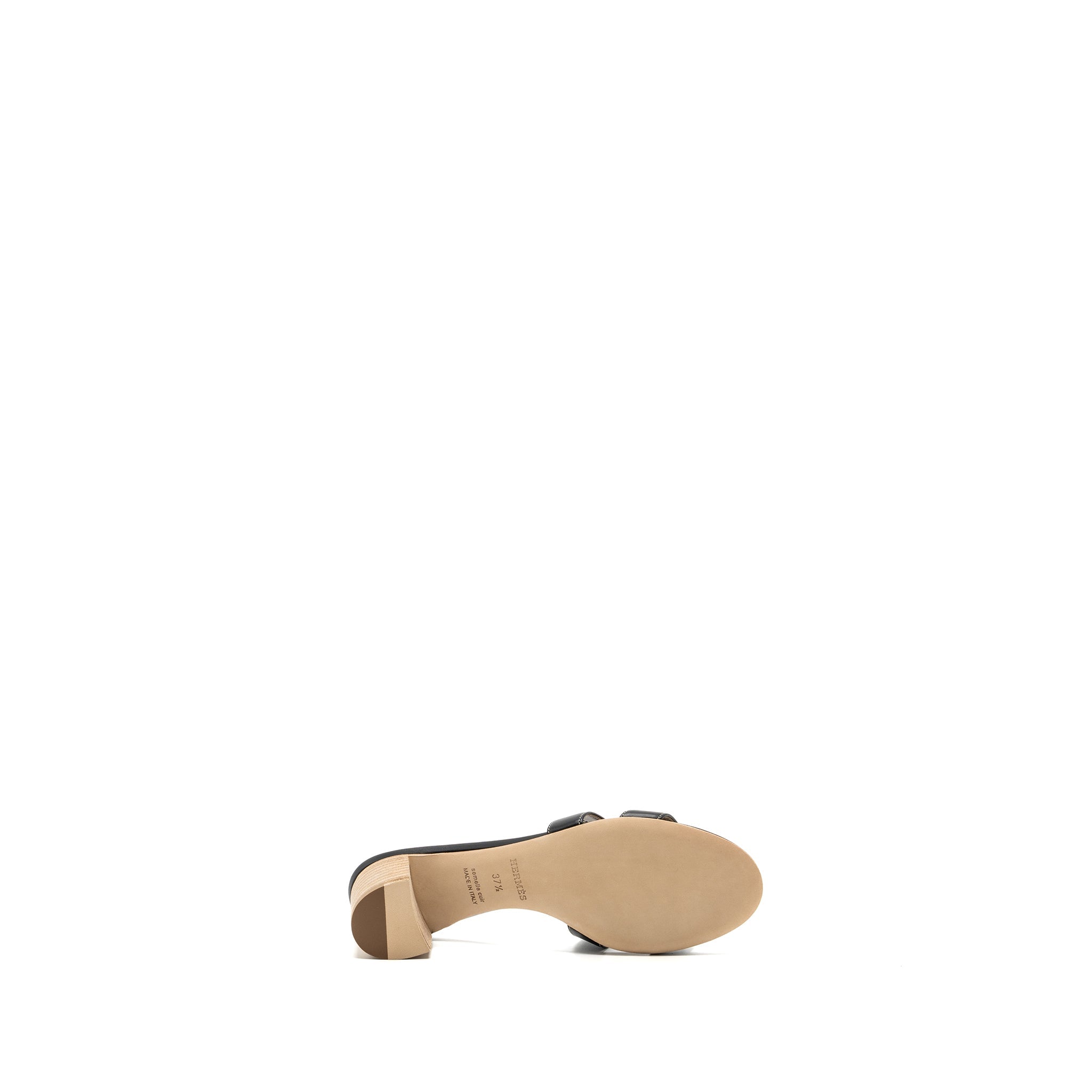 HERMES OASIS SANDALS BOX CALFSKIN BLACK