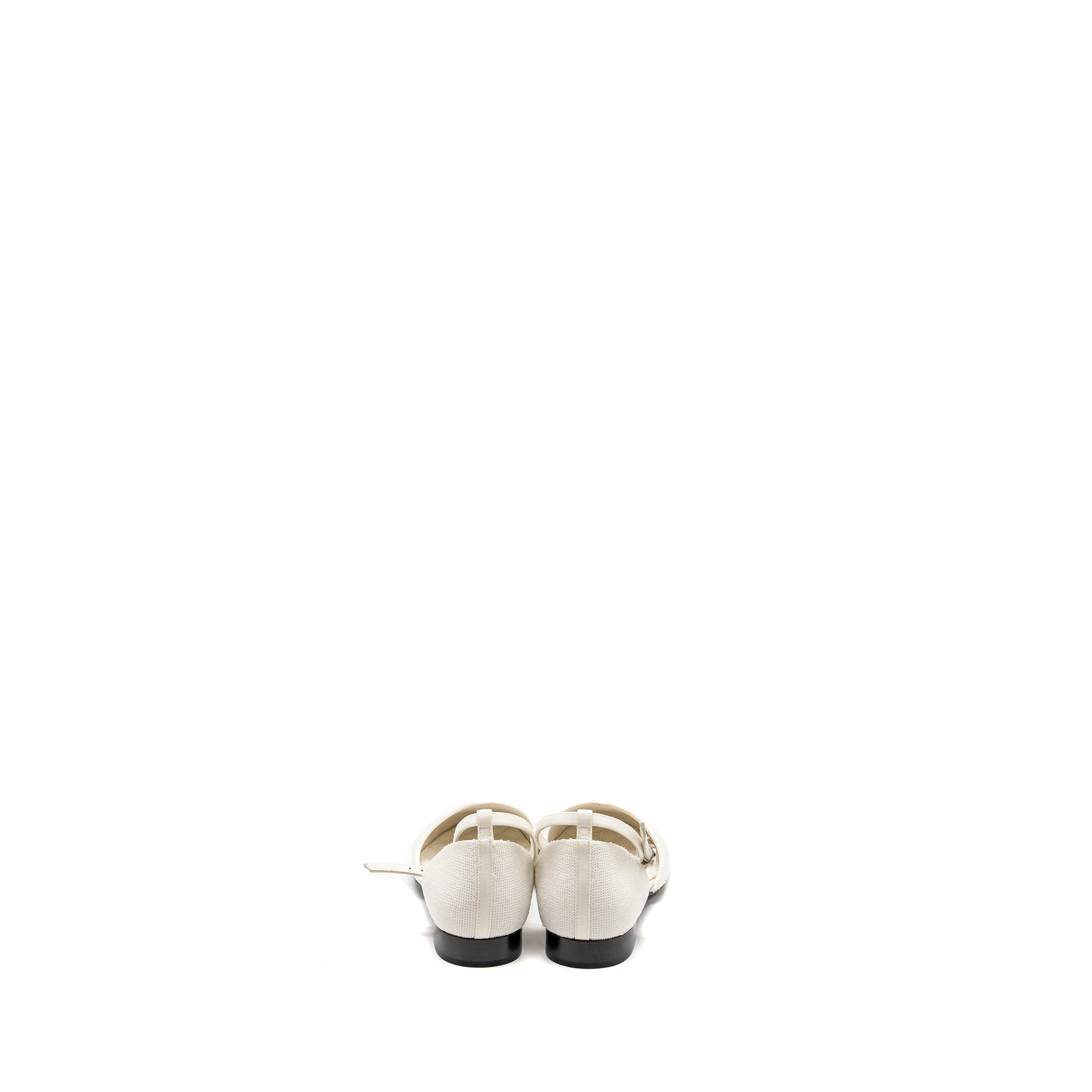 CHANEL LOGO DETAILED SANDALS SEQUIN WHITE/BLACK