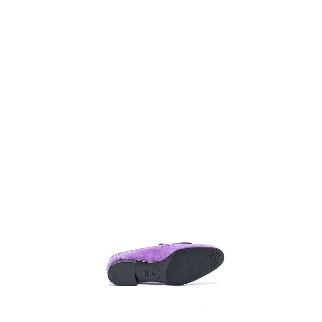 HERMES MOCASSINS ROYAL LOAFER SUEDE PURPLE