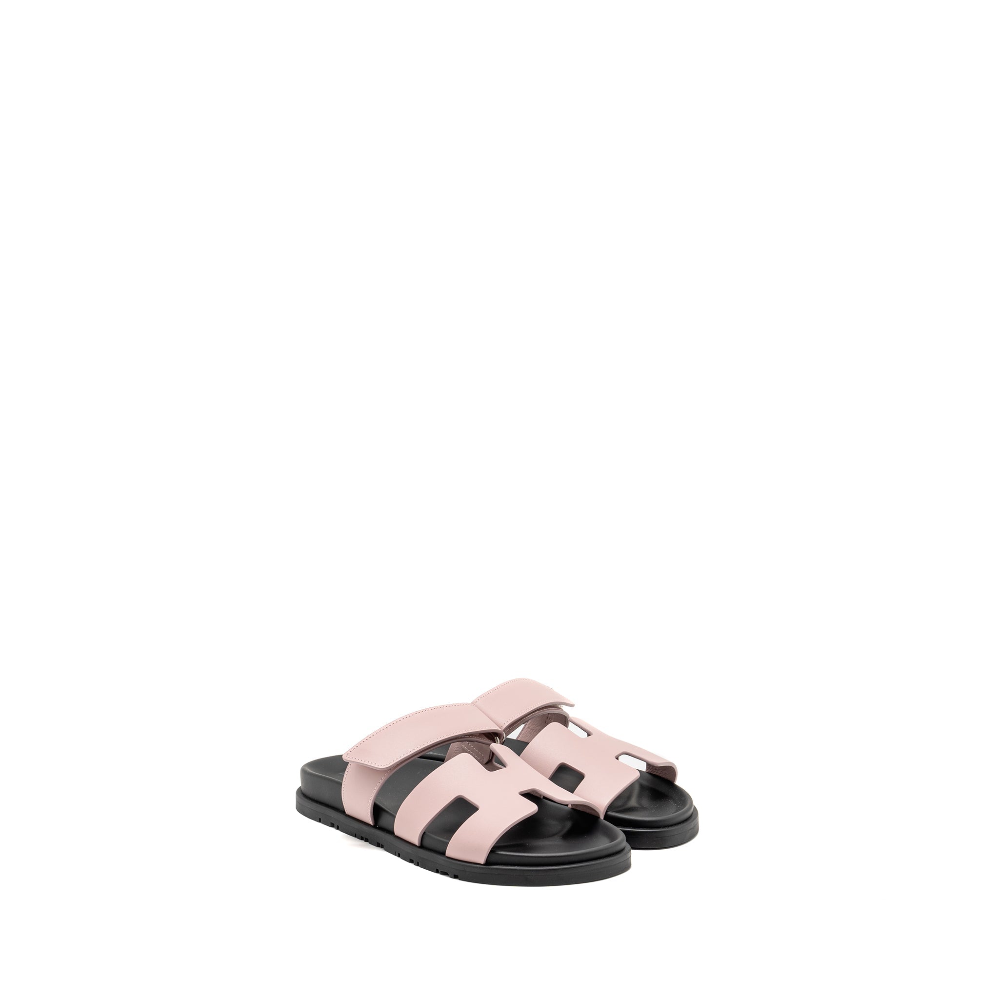 HERMES CHYPRE SANDALS CALFSKIN ROSE CANCAN