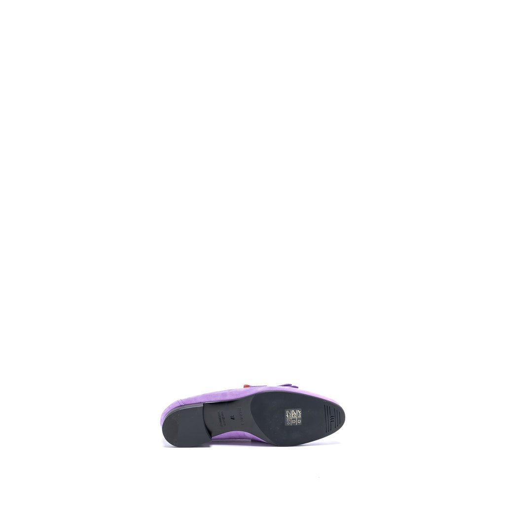 HERMES MOCASSINS ROYAL LOAFER SUEDE PURPLE
