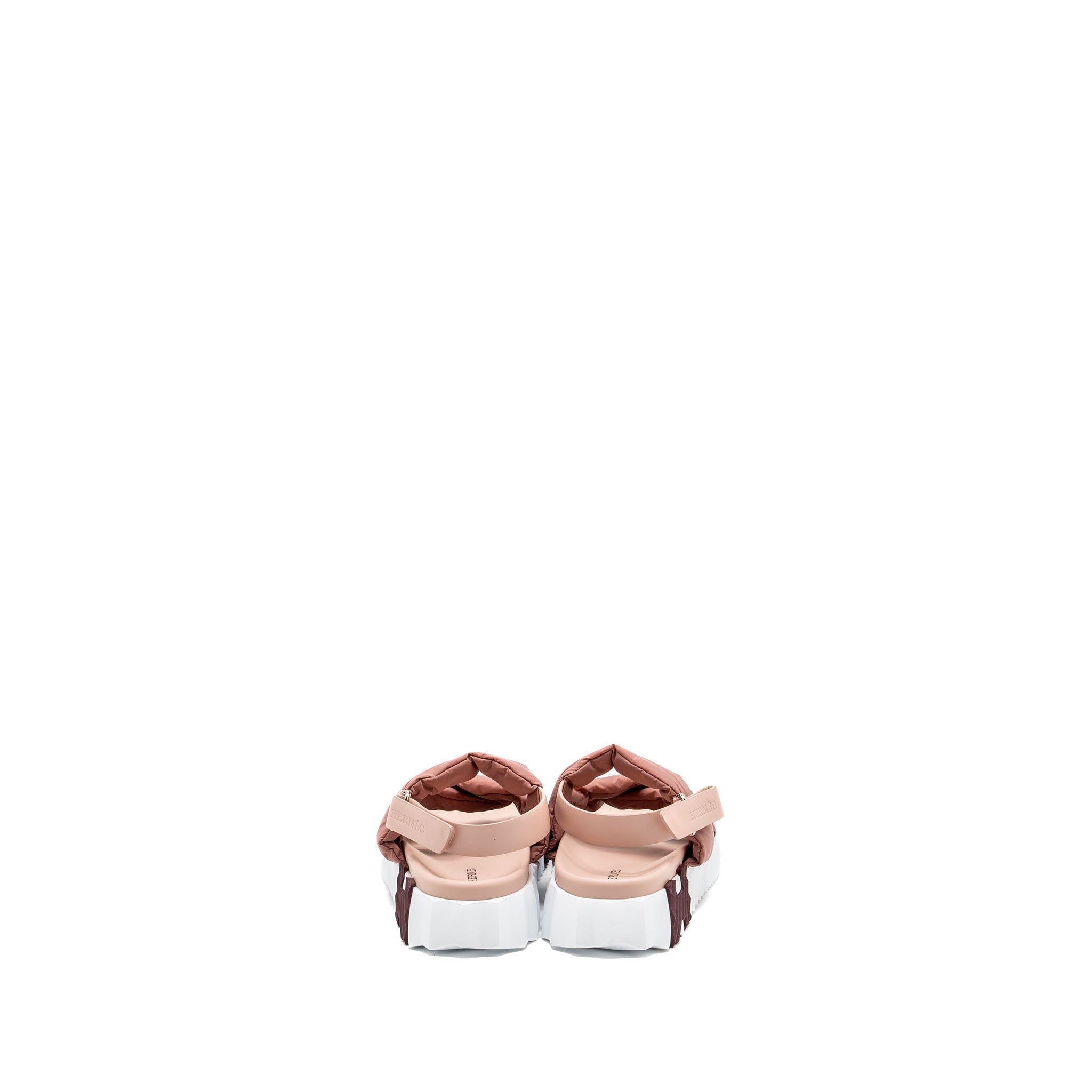 HERMES ELECTRIC SANDAL FABRIC/ CALFSKIN PINK