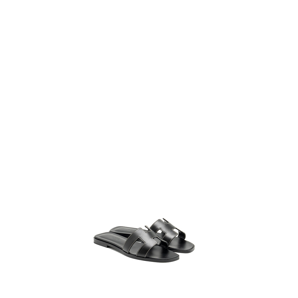 HERMES ORAN SANDAL BLACK